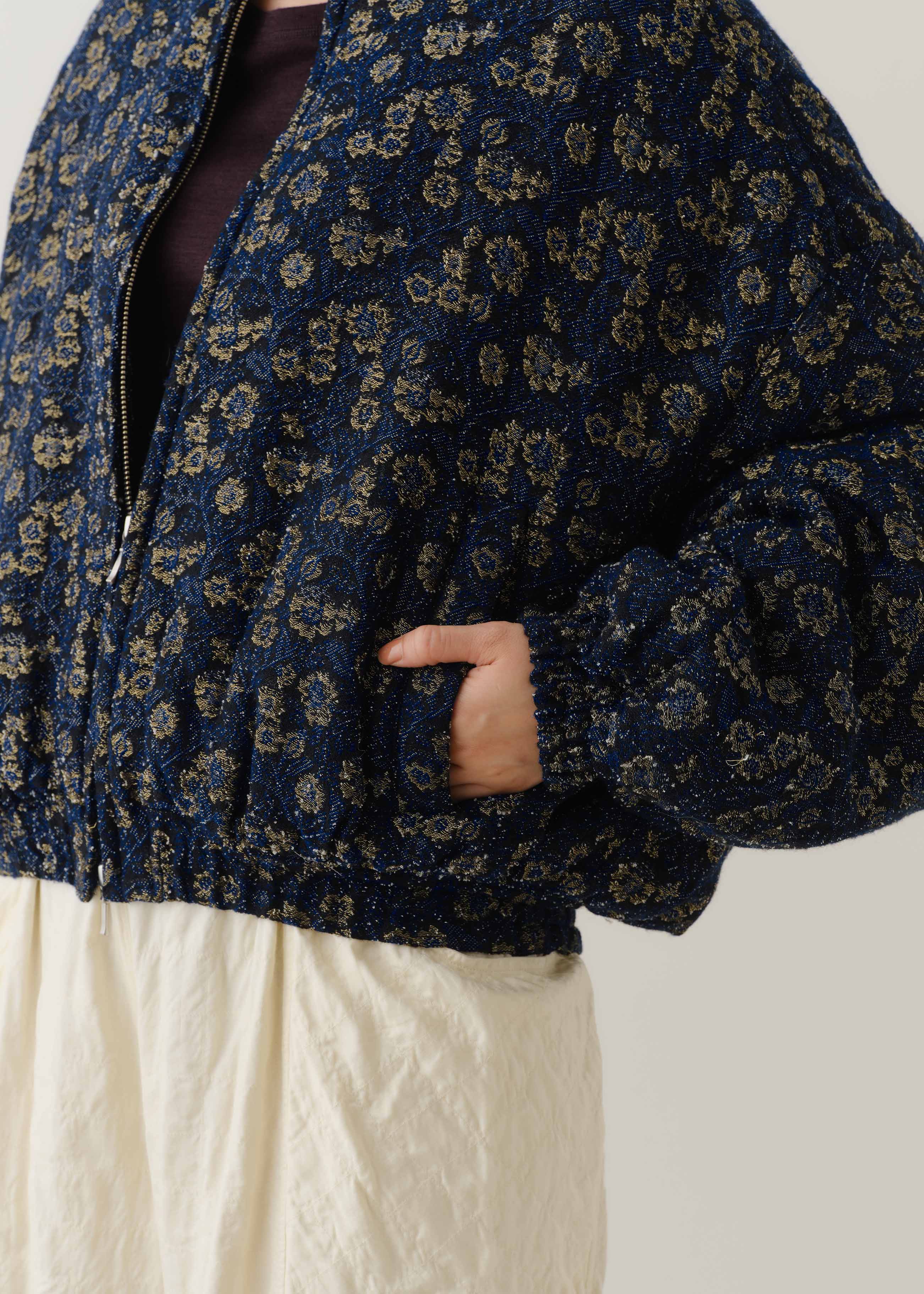 【10月中旬お届け予定】Wool Lurex Flower Jacquard Blouson