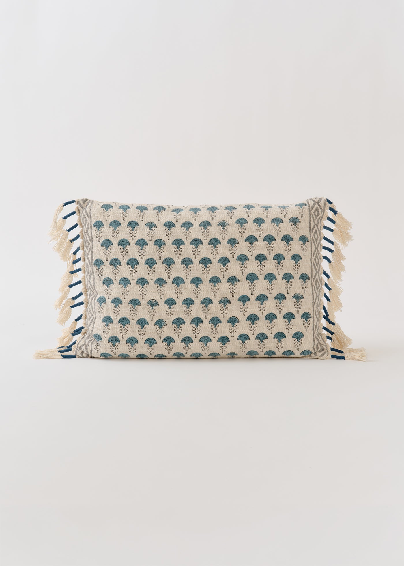 Block Small Flower Print Cushion Cover