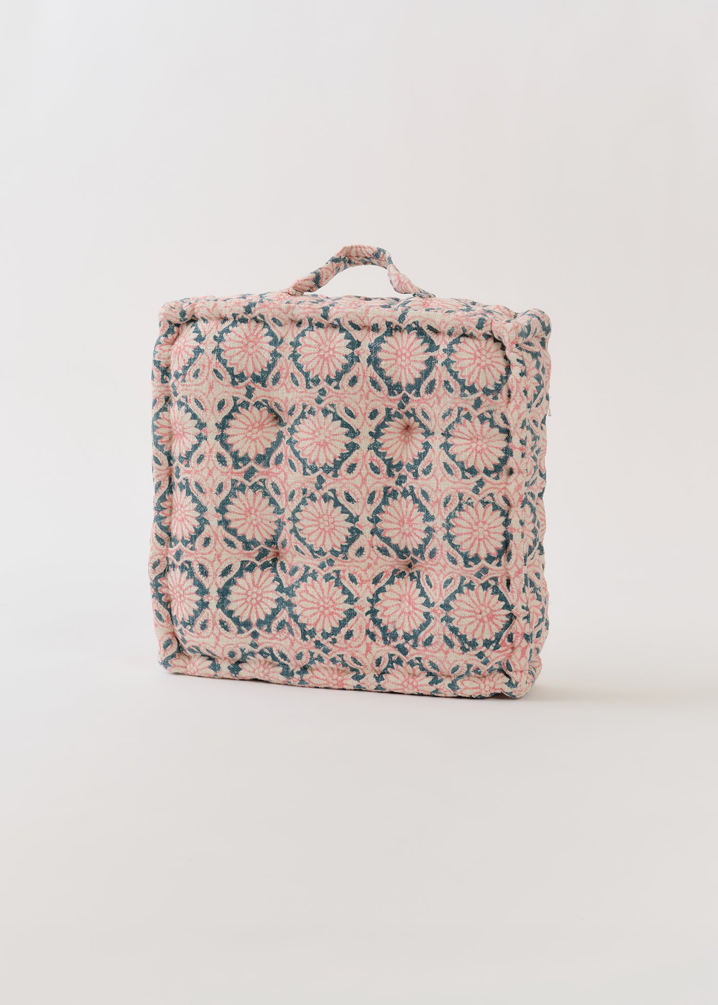 Block Print Handle Seat Cushion