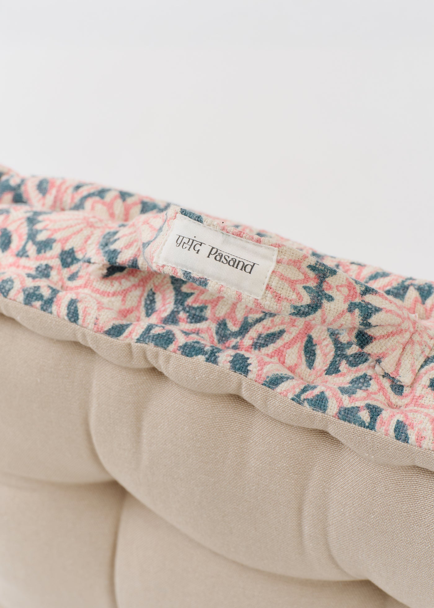 Block Print Handle Seat Cushion