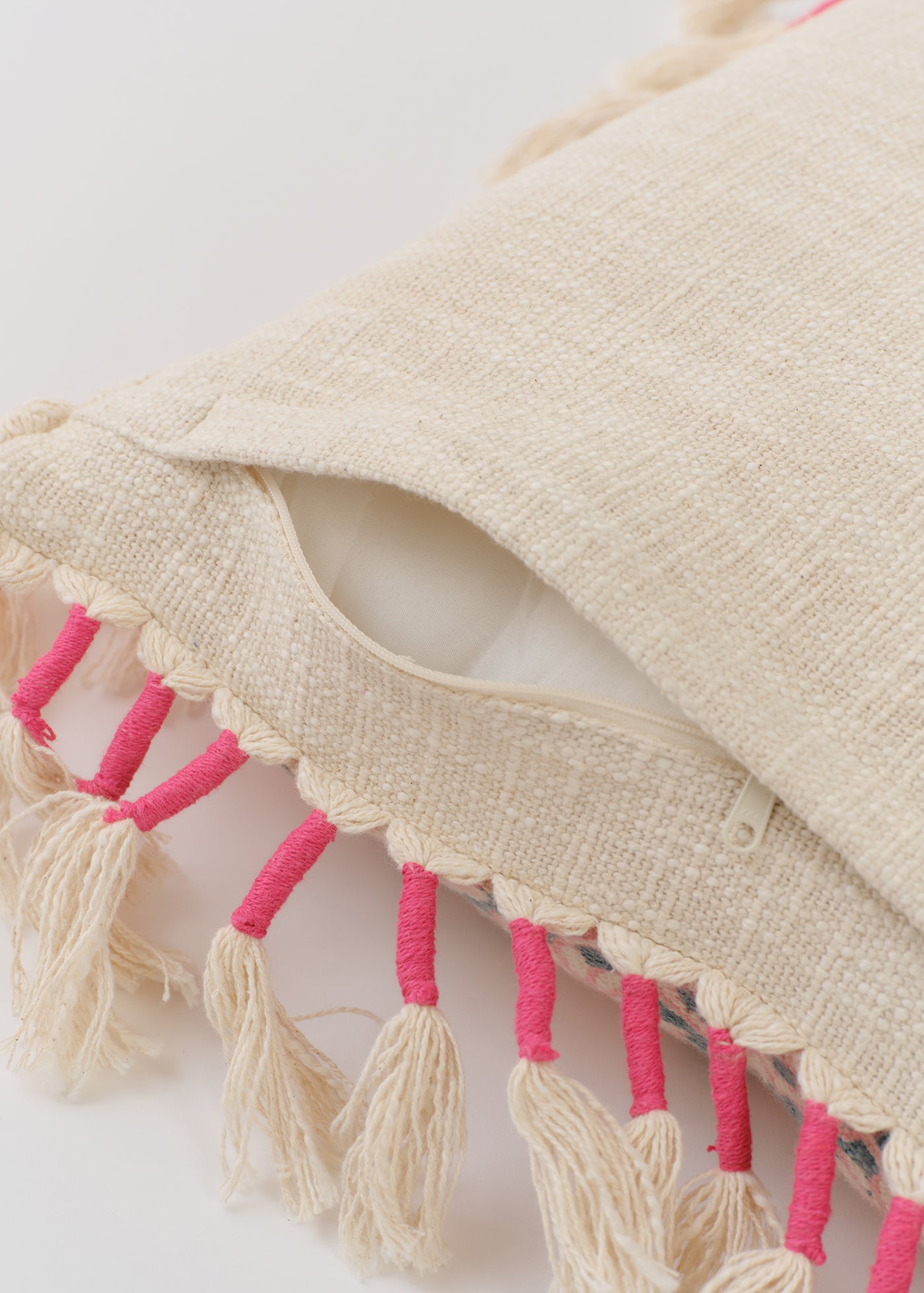 Block Flower Print Cushion Cover