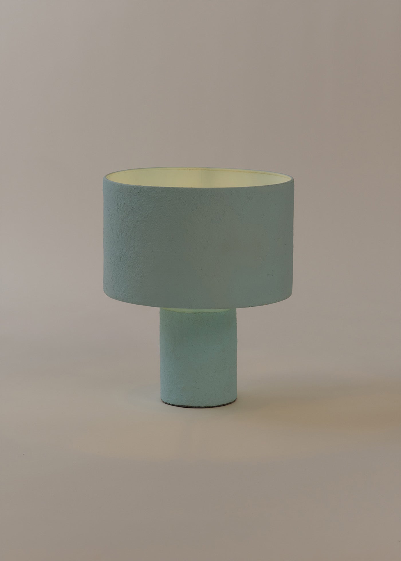 Blue Paper Mache Table Lamp