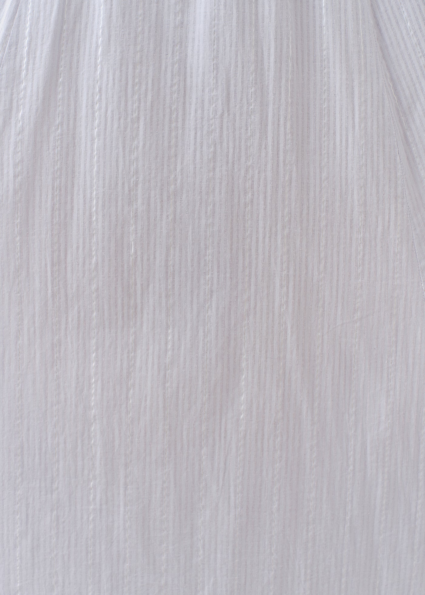 Cotton Lurex Stripe Volume Sleeve Dress