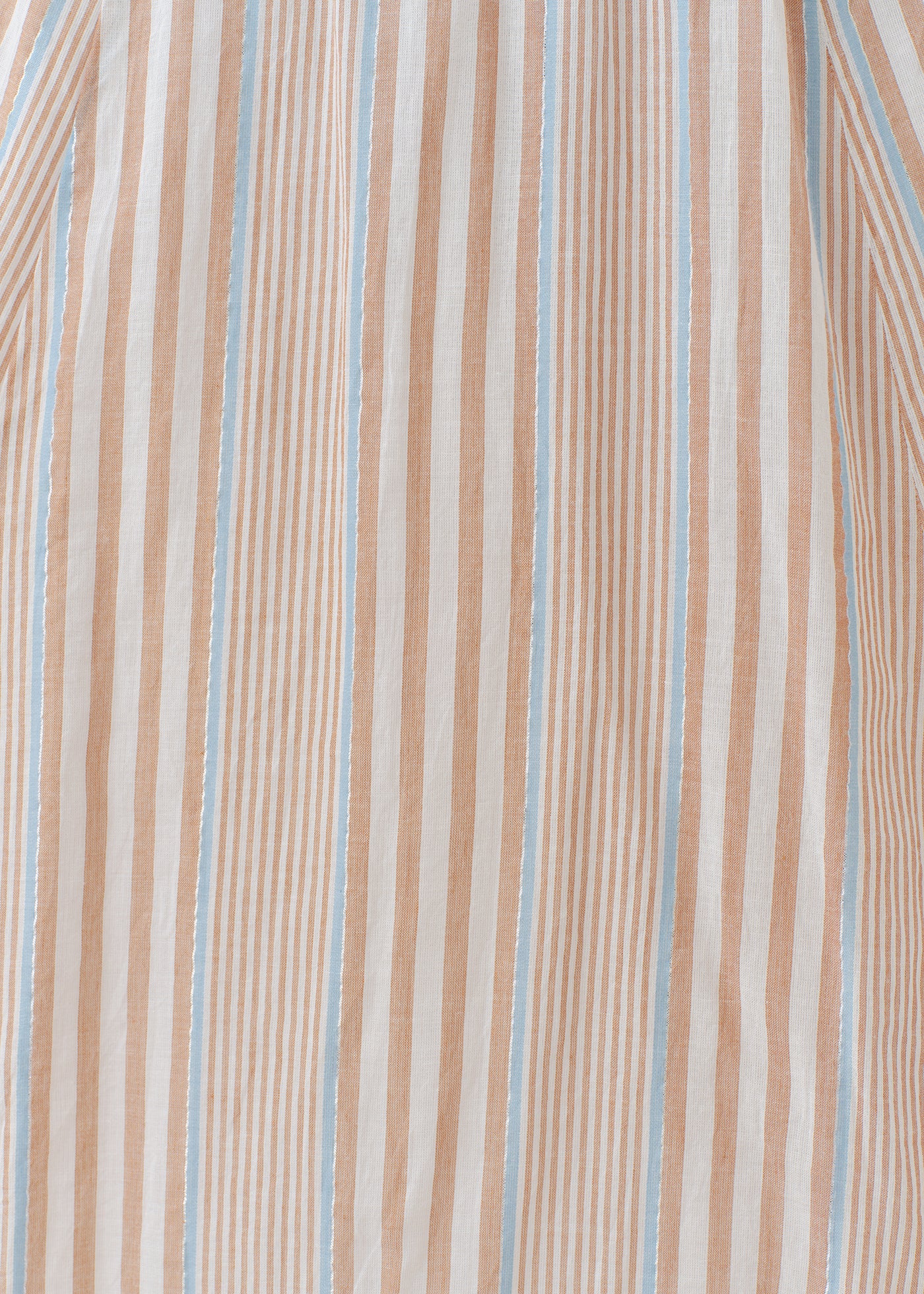 Cotton Voile Stripe Volume Sleeve Dress