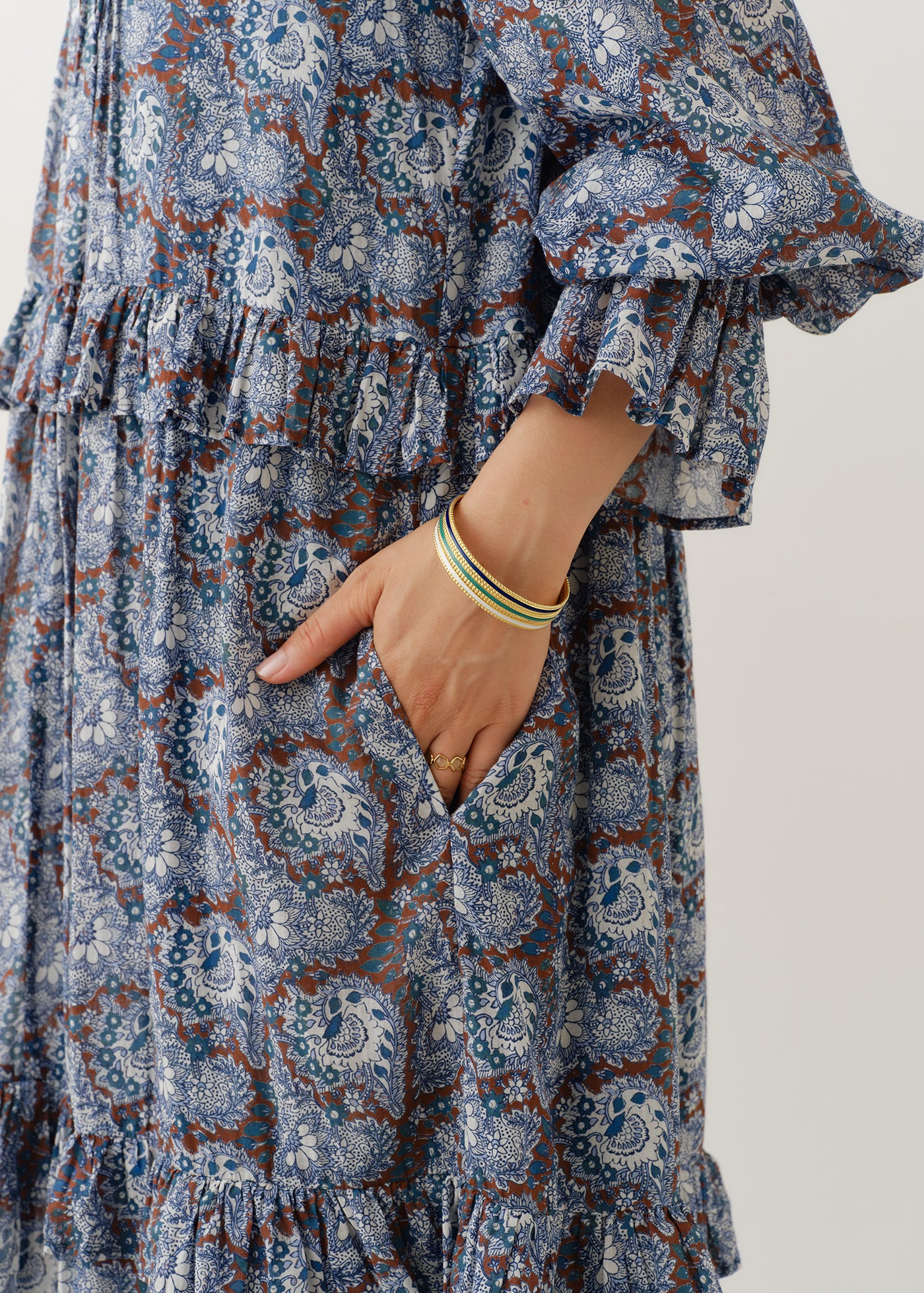 Cotton Organza Paisley Dance Frill Dress