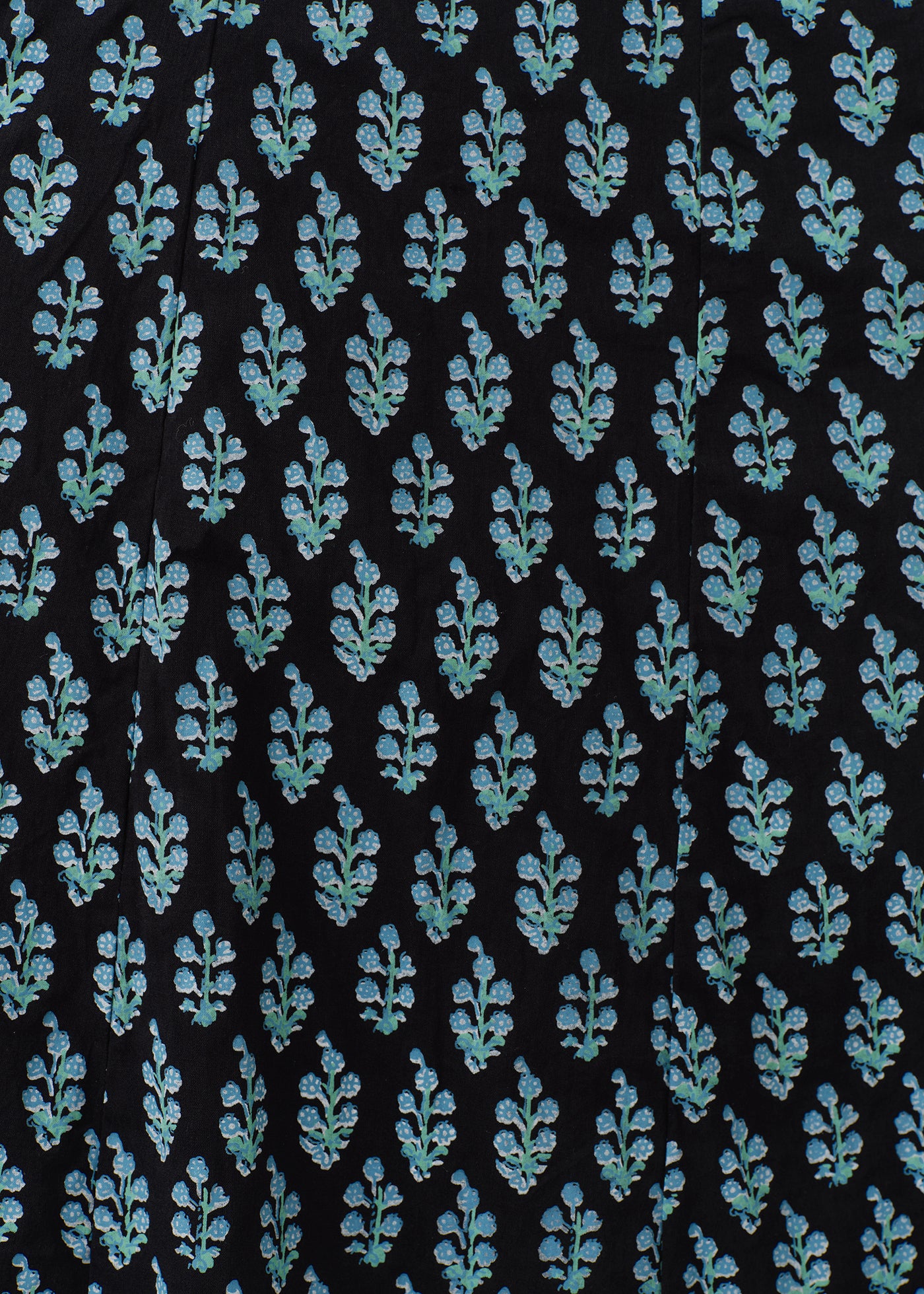 Cotton Voile Ethnic Print Gather Sleeve Dress