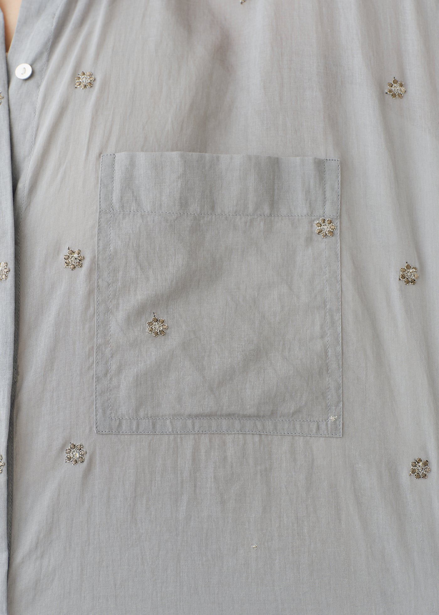 Cotton Organza Embroidery Shirts