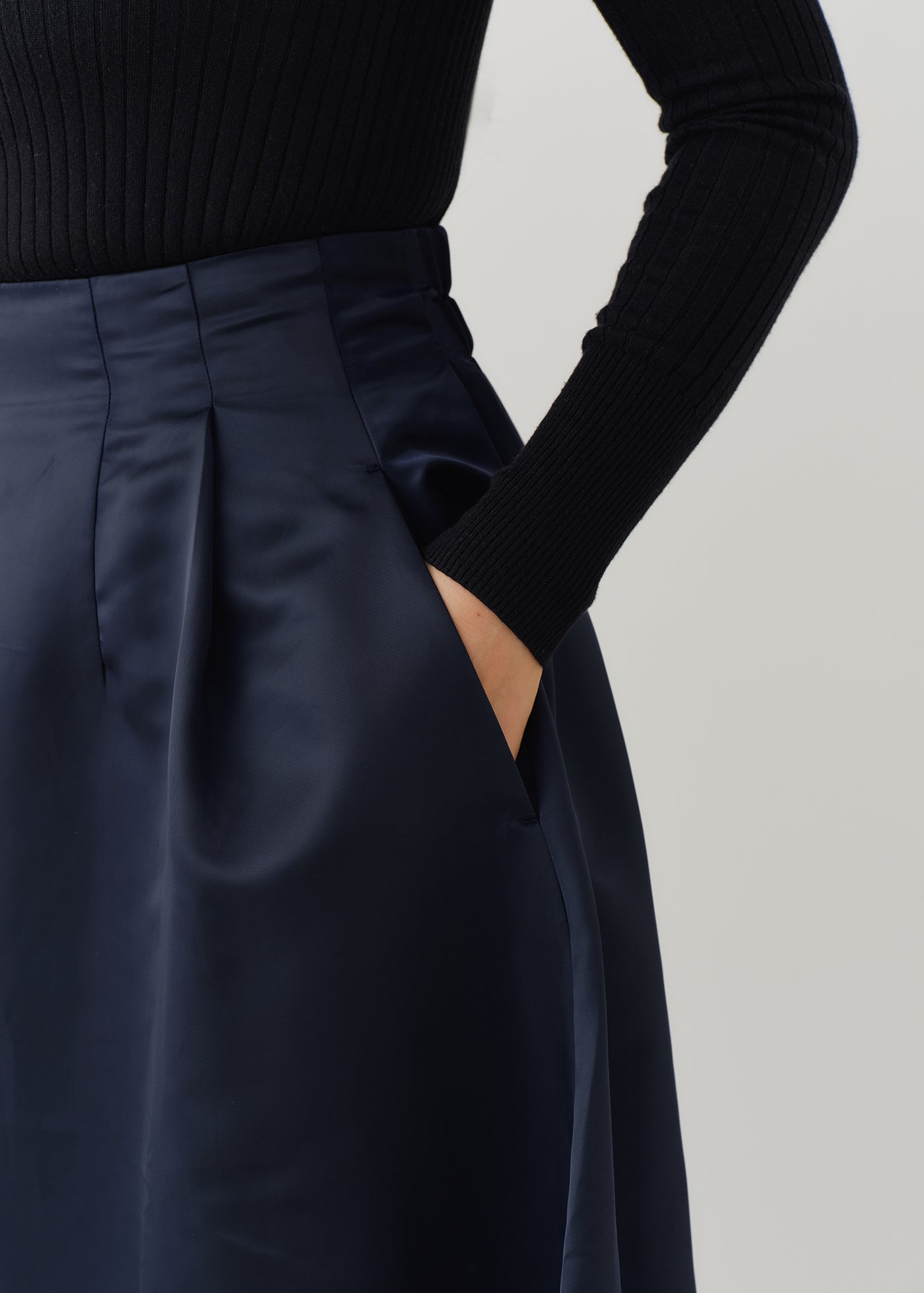 Poly Twill Sequins Embroidery Skirt