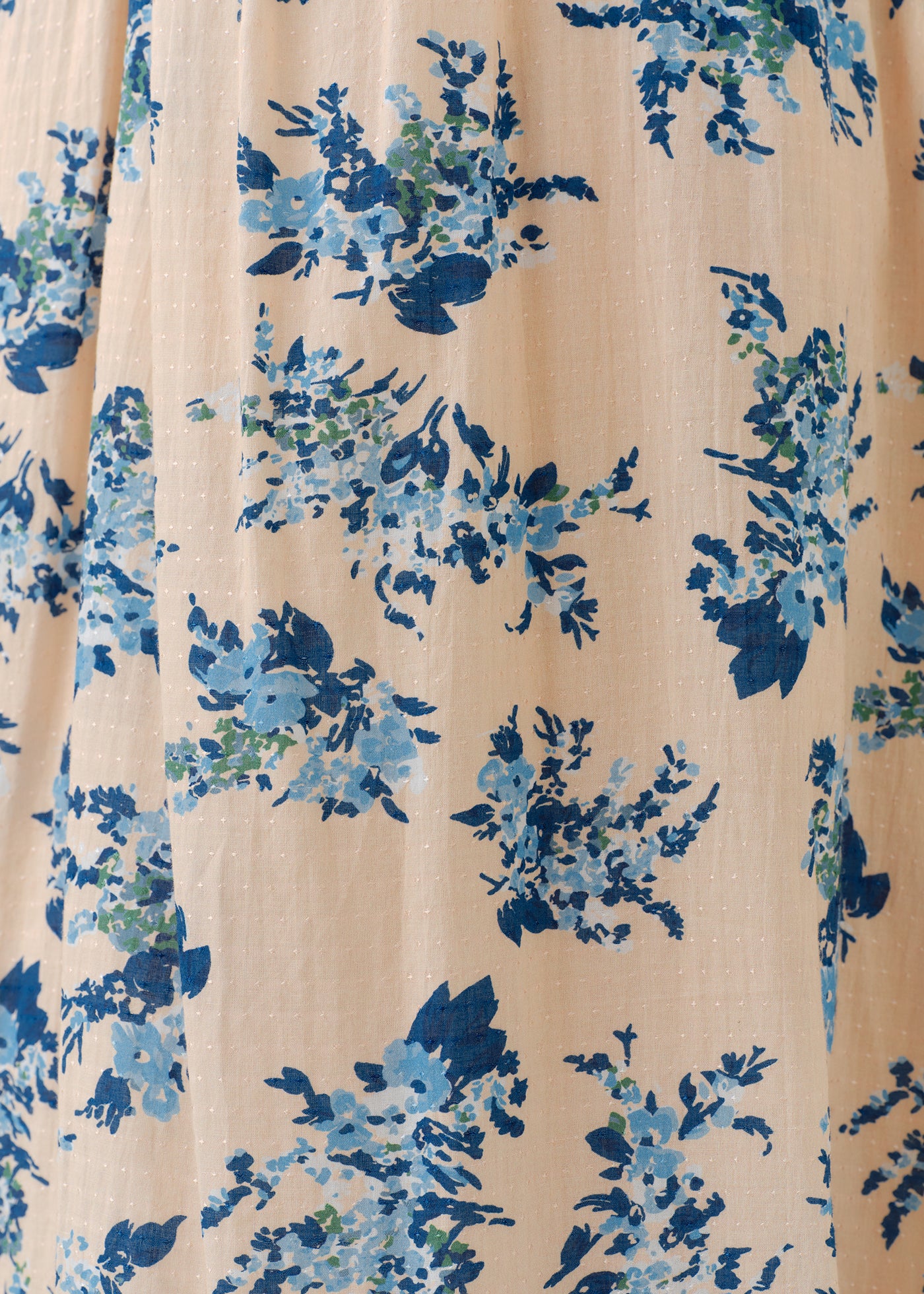 Cotton Rayon Flower Print Piping Dress