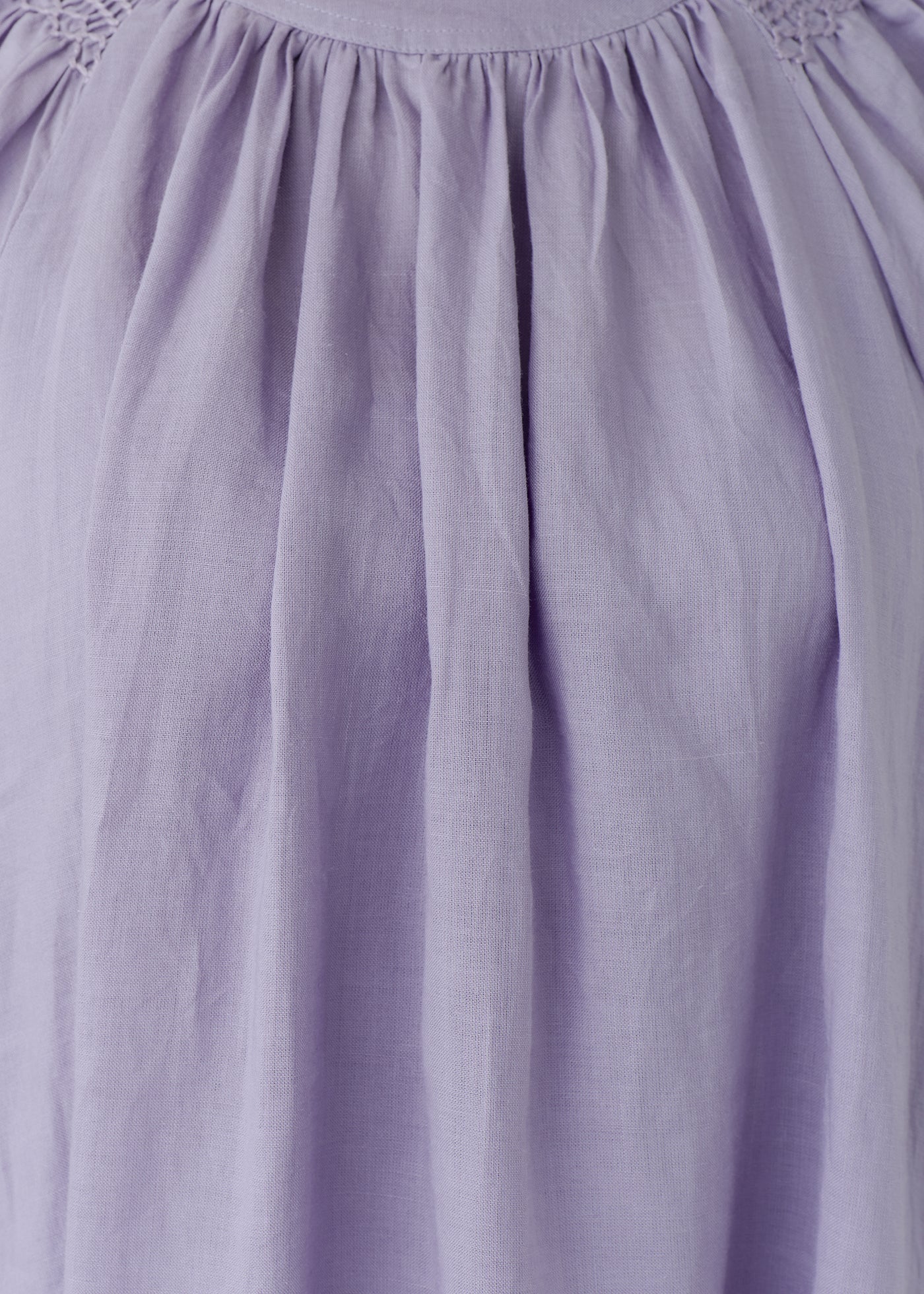 Ramie Smocking Lsv Dress