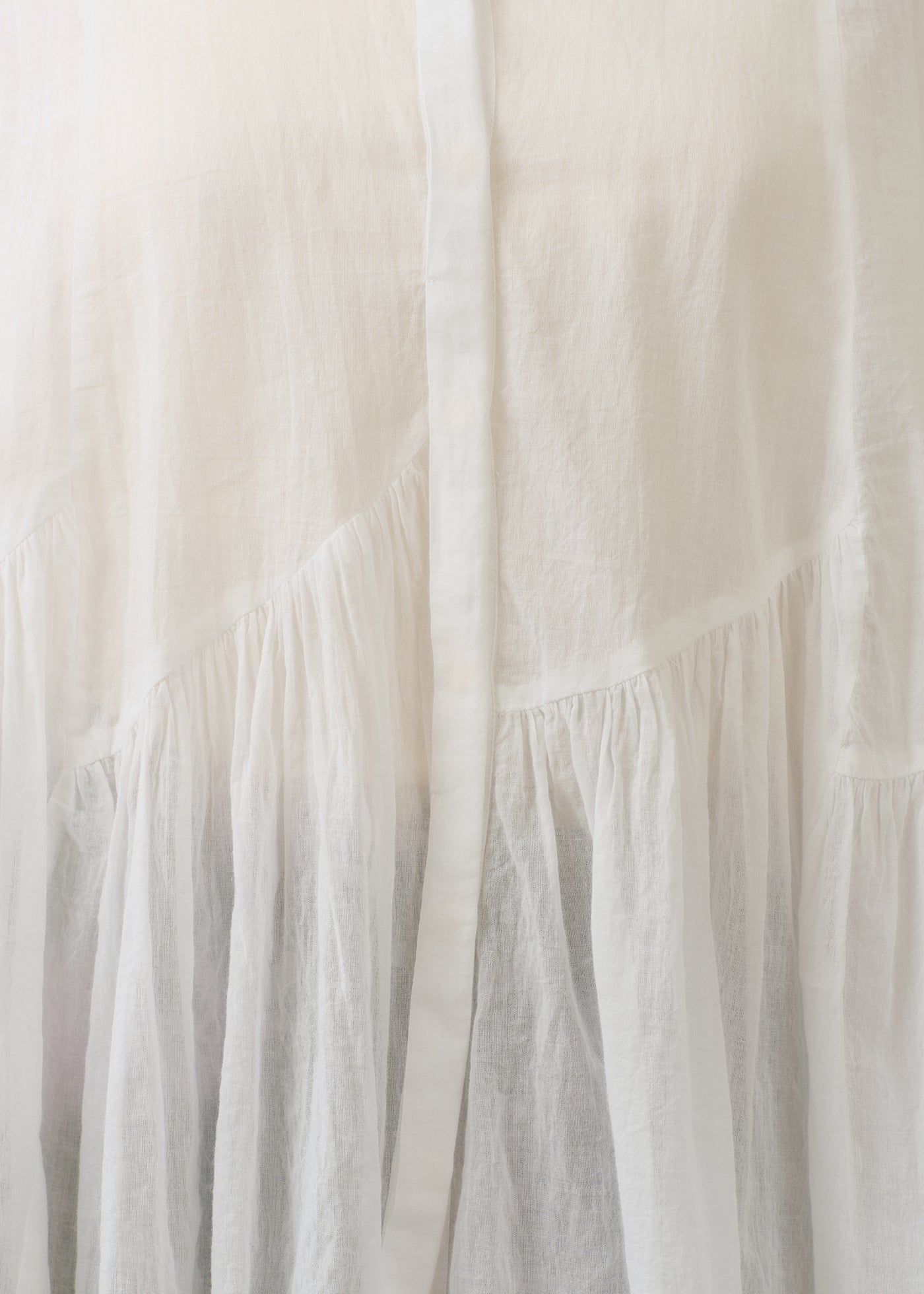 Cotton Voile Slant Panel Blouse