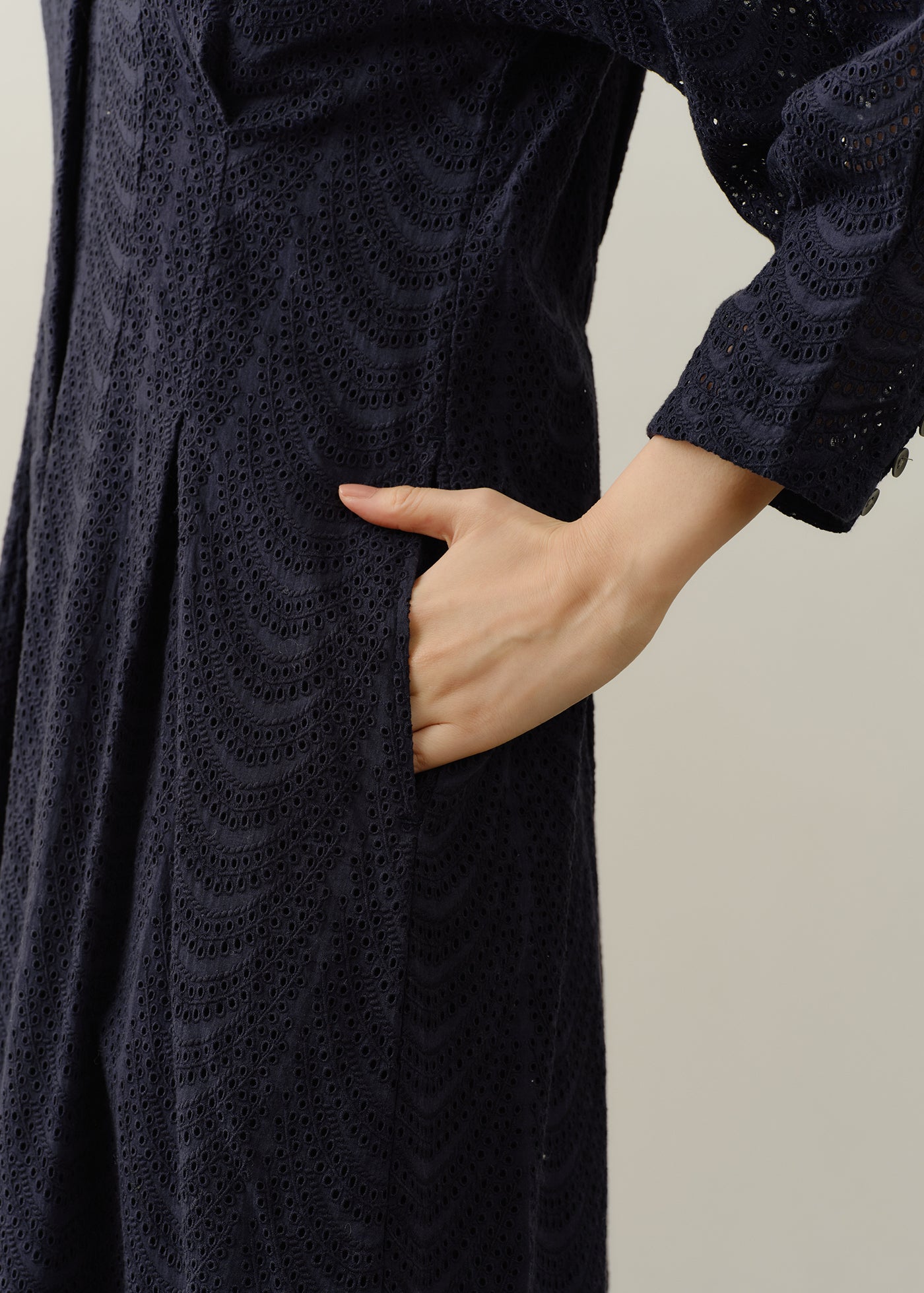 Cotton Voile Neem Cifre Embroidery Shirts Dress