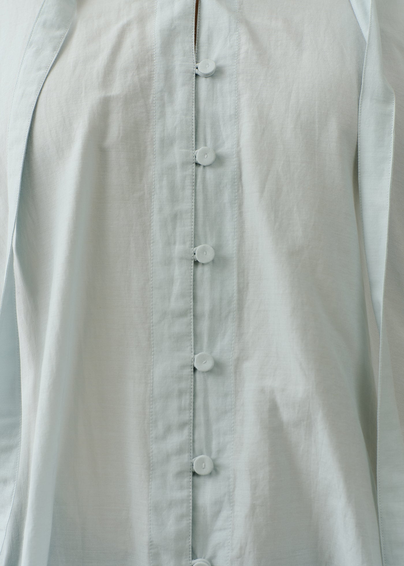Cotton Silk Flare Collar Blouse