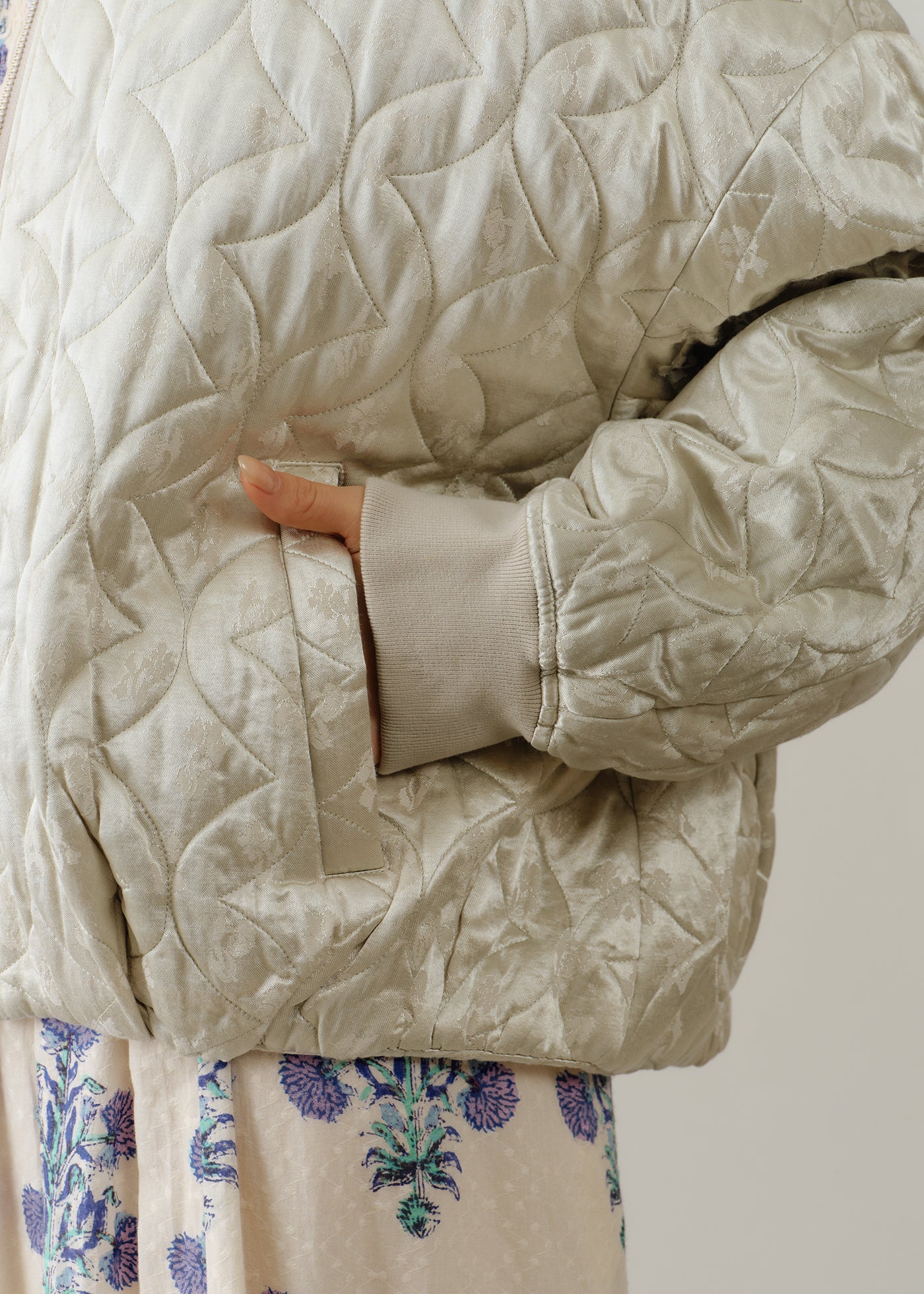 Rayon Cotton Jacquard Blouson