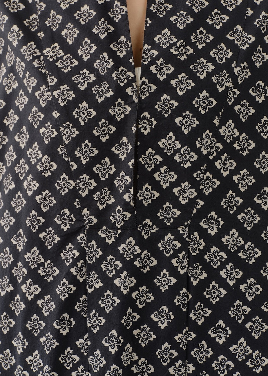 【7/8 10時発売】Poplin Print Big Shirts Dress