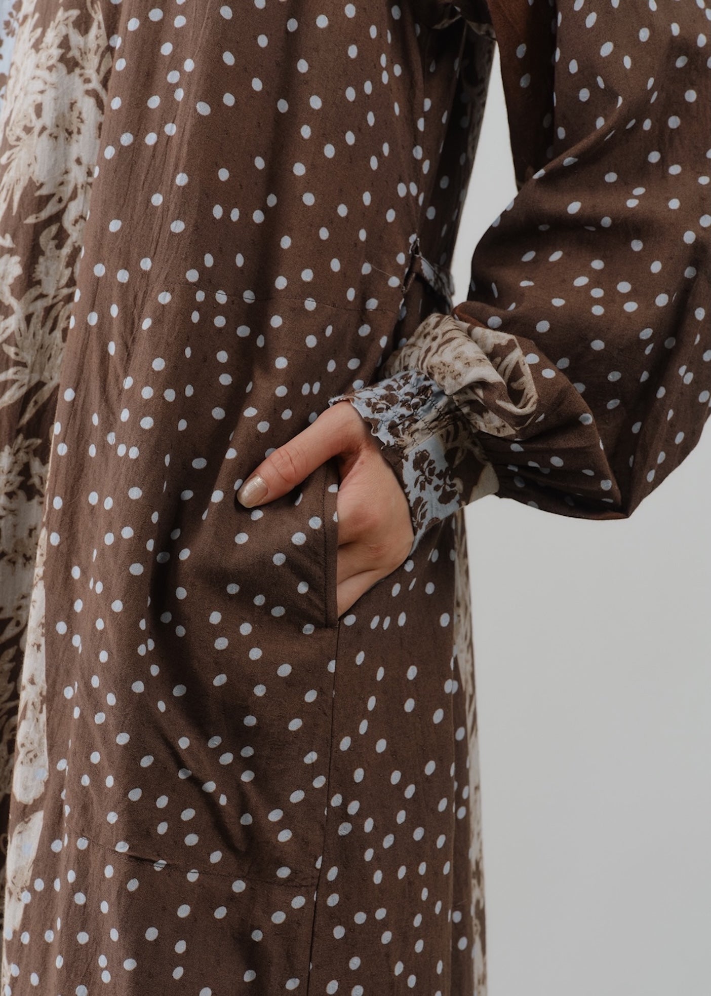 【8/5 10時発売】Cotton Rayon Patchwork Flower Print Dress