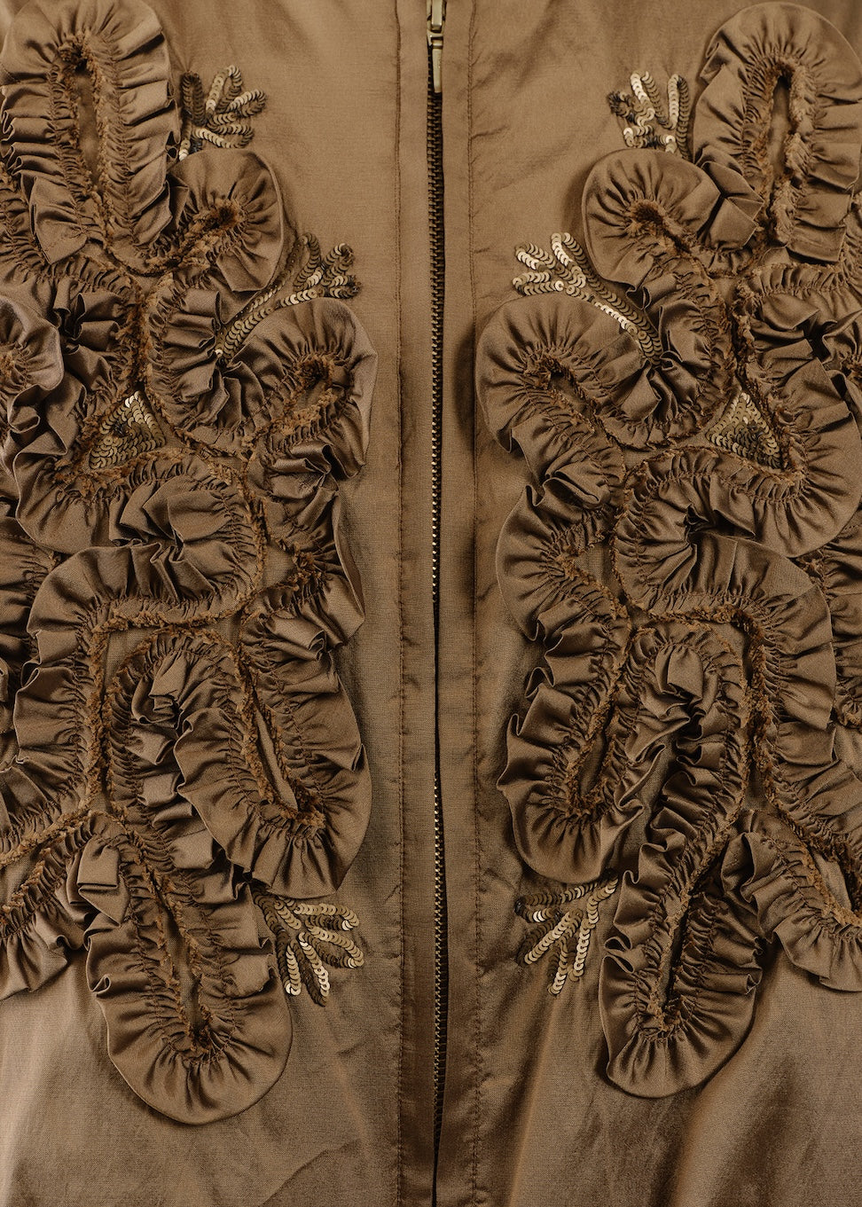 【9月下旬お届け予定】Poly Dupion Frill Embroidery Blouson