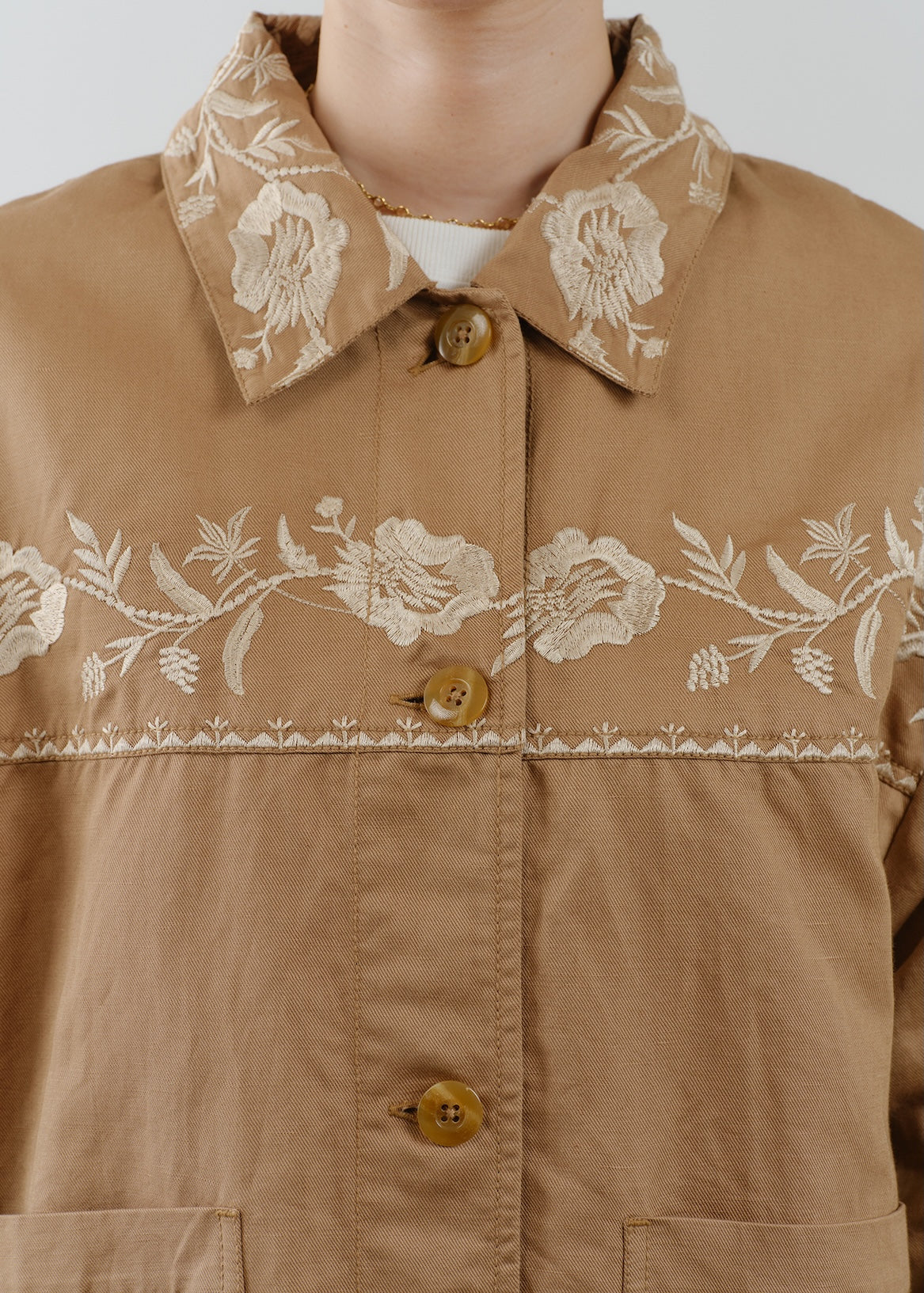 【8/5 10時発売】Cotton Linen Twill Embroidery Jacket