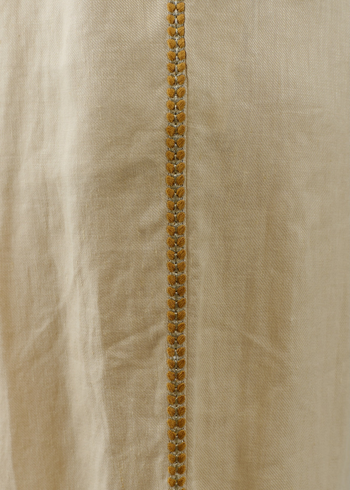 Linen Twill Side Embroidery Pants