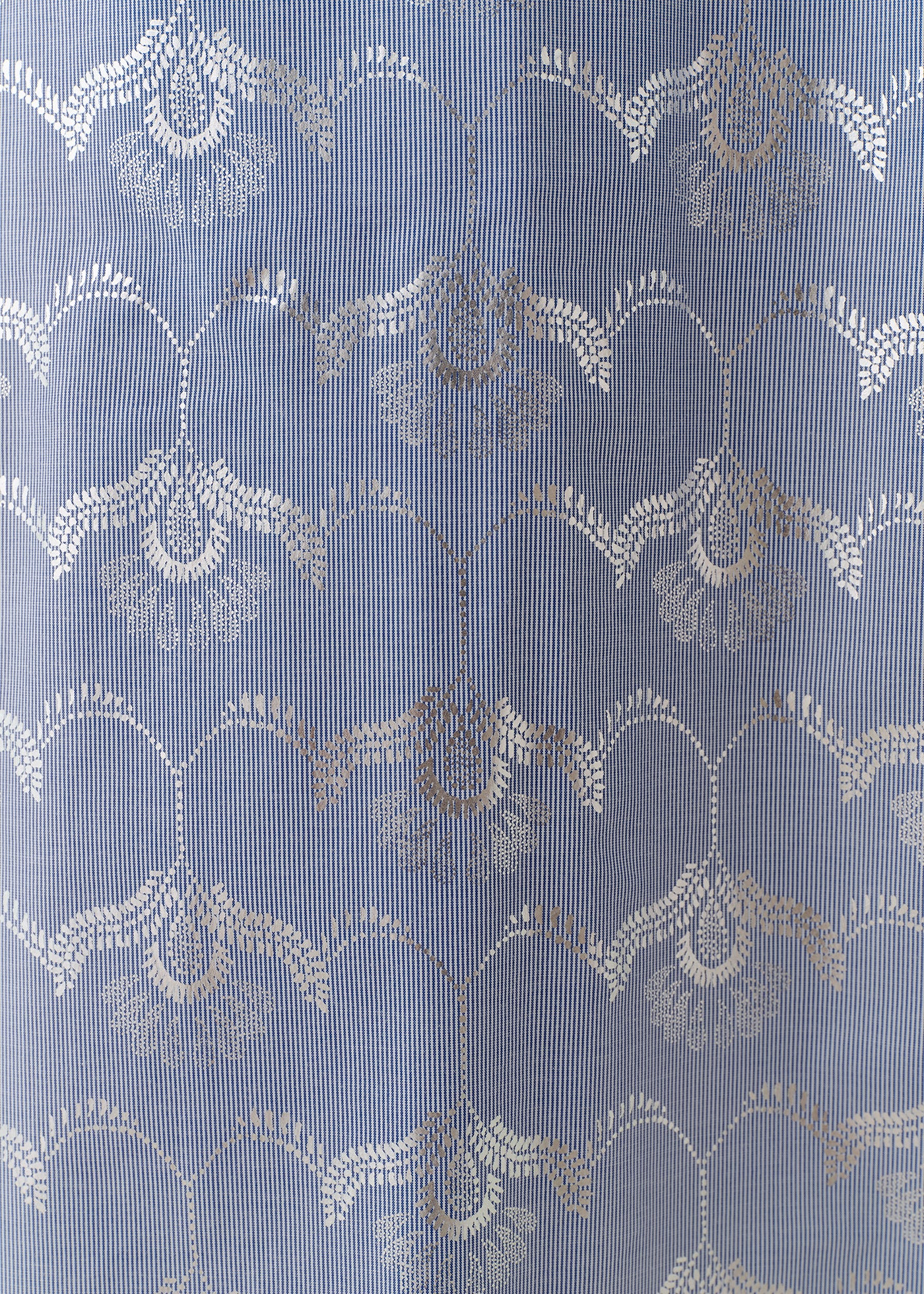 Cotton Dobby Wave Flower Foil Print Sleeveless Dress