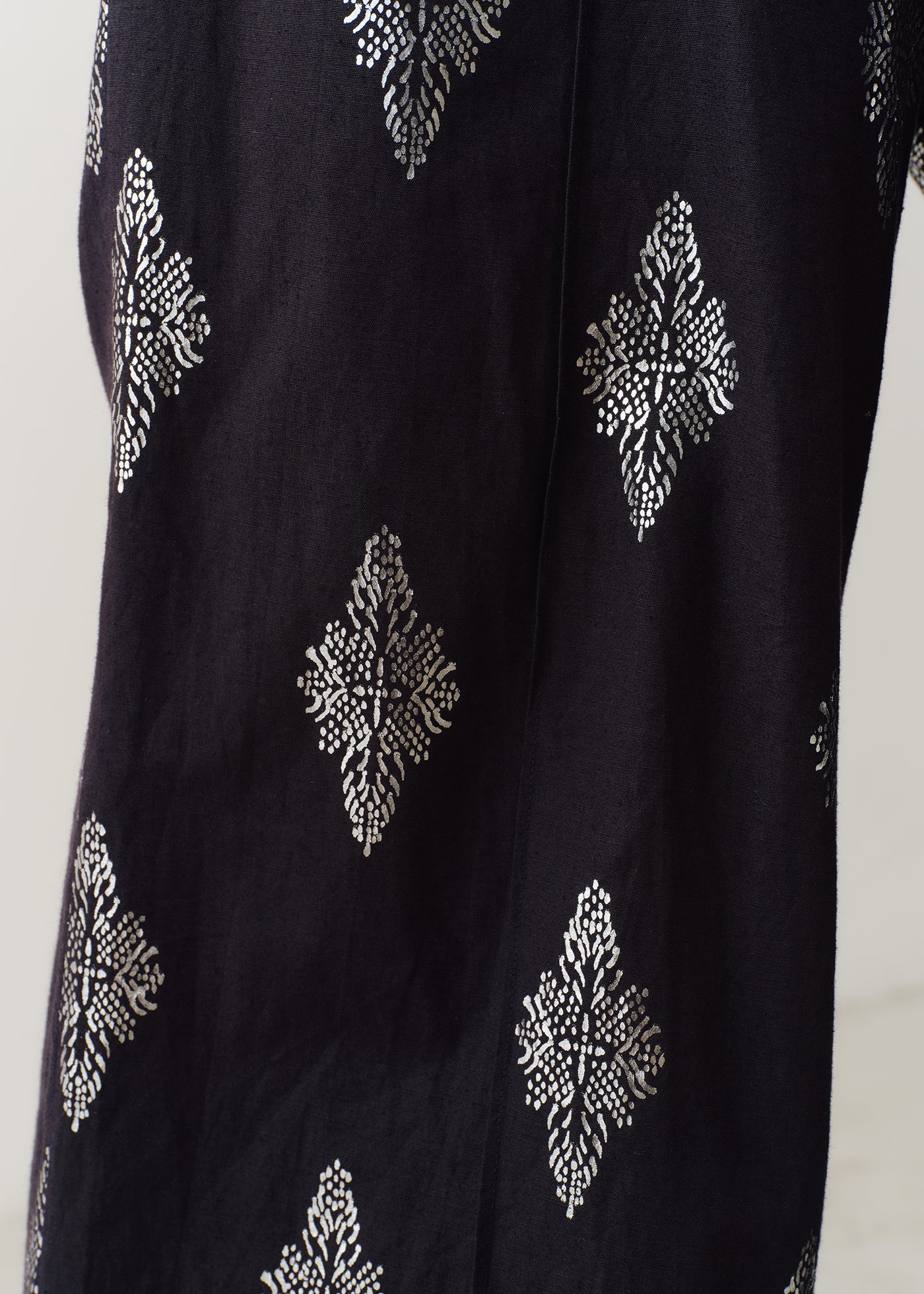 Cotton Linen Foil Print Pants