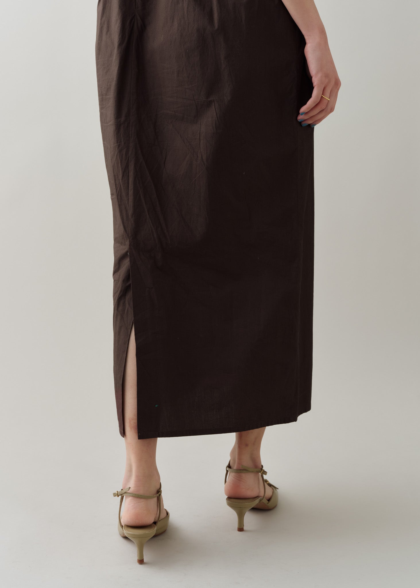 Poplin Daisy Cutwork Waist Tuck Dress