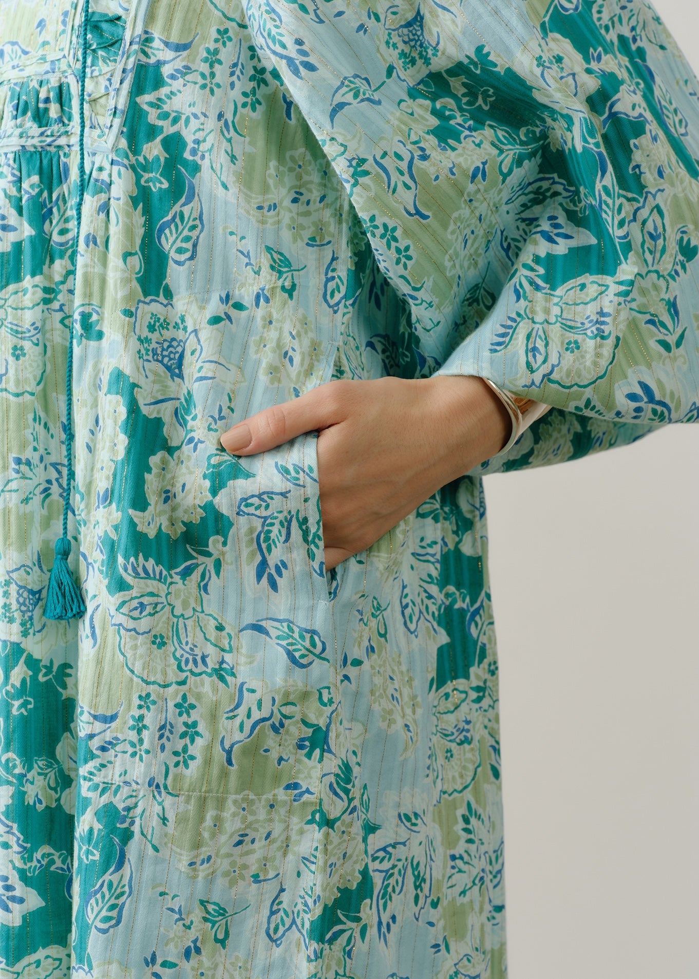 Cotton Bohemian Flower Print Dress