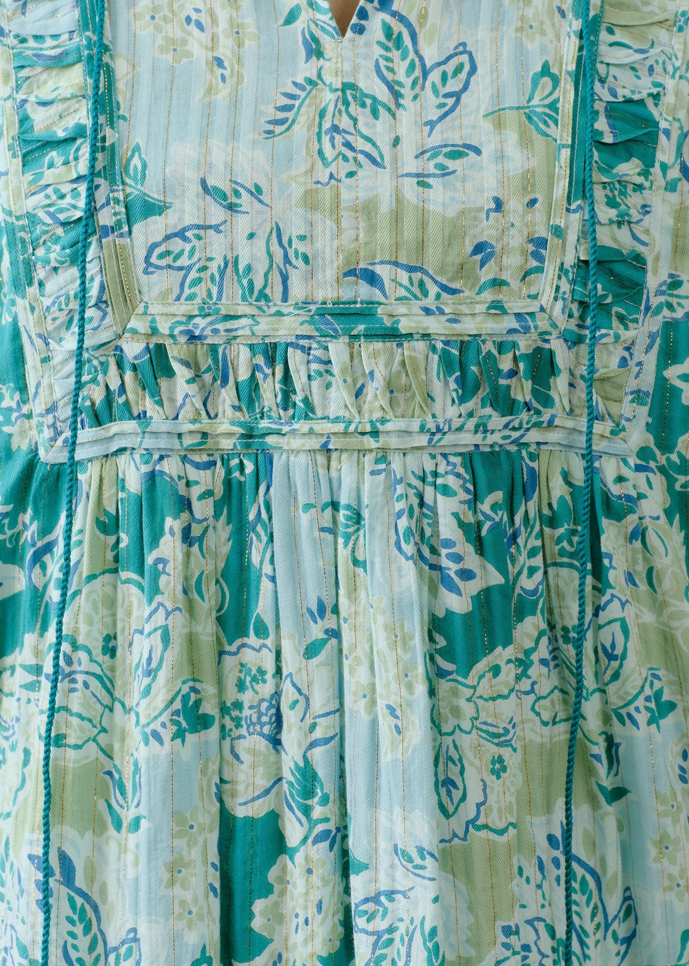 Cotton Bohemian Flower Print Dress