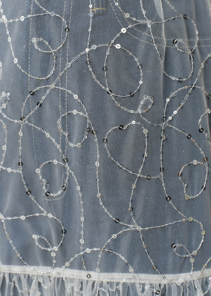 Shiny Sequin Embroidery Skirt