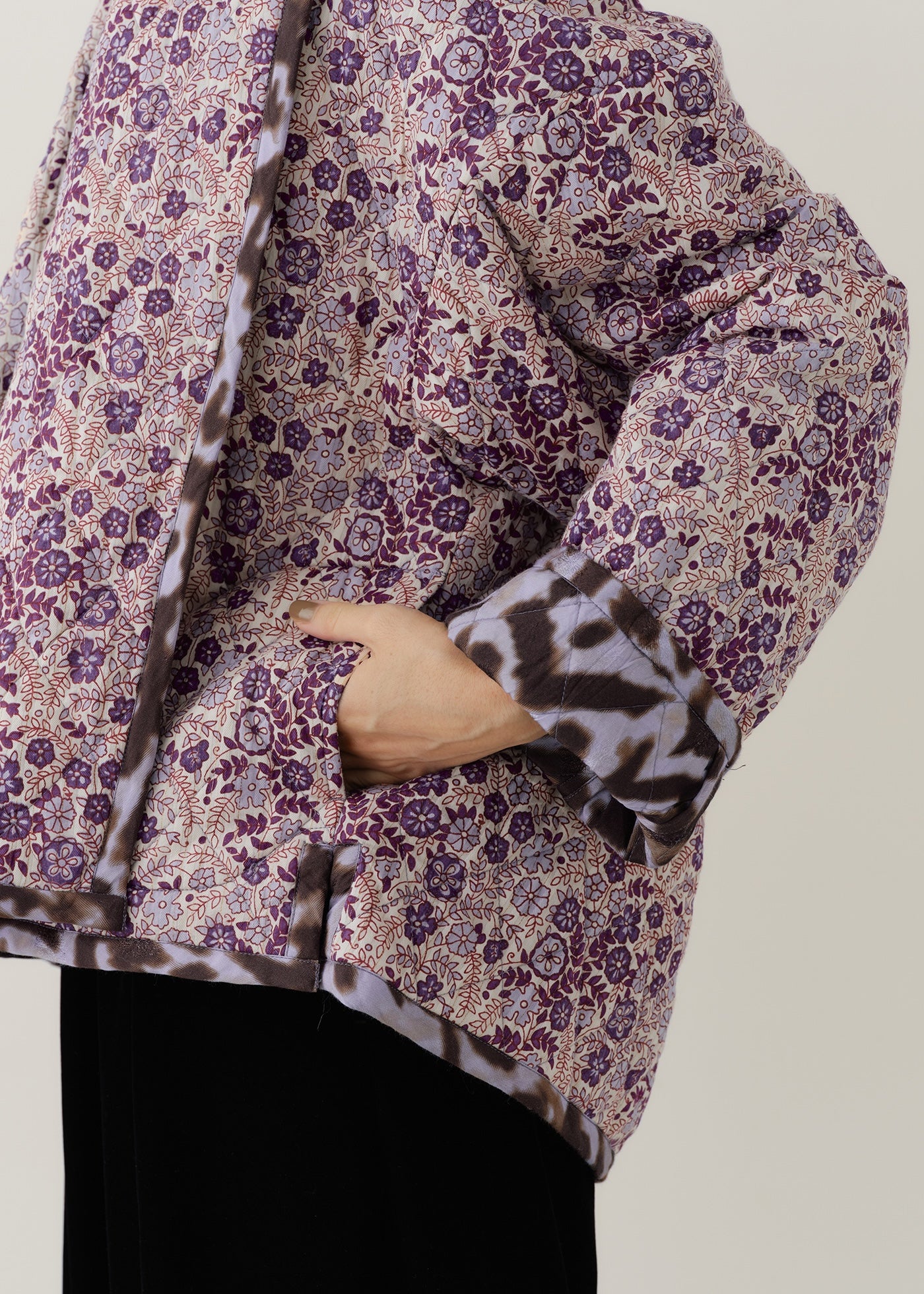 Cotton Jacquard Flower Print Jacket