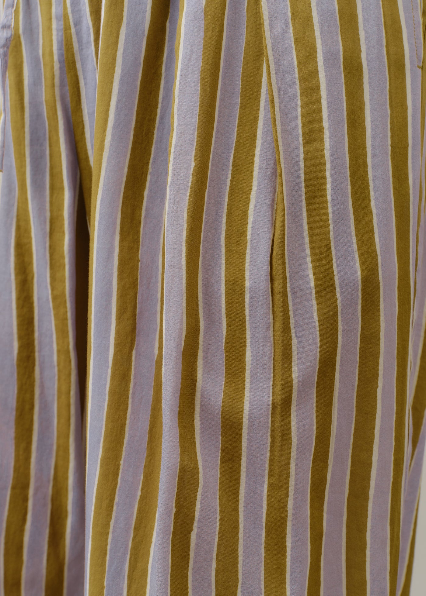 Cotton Wave Stripe Print Pants
