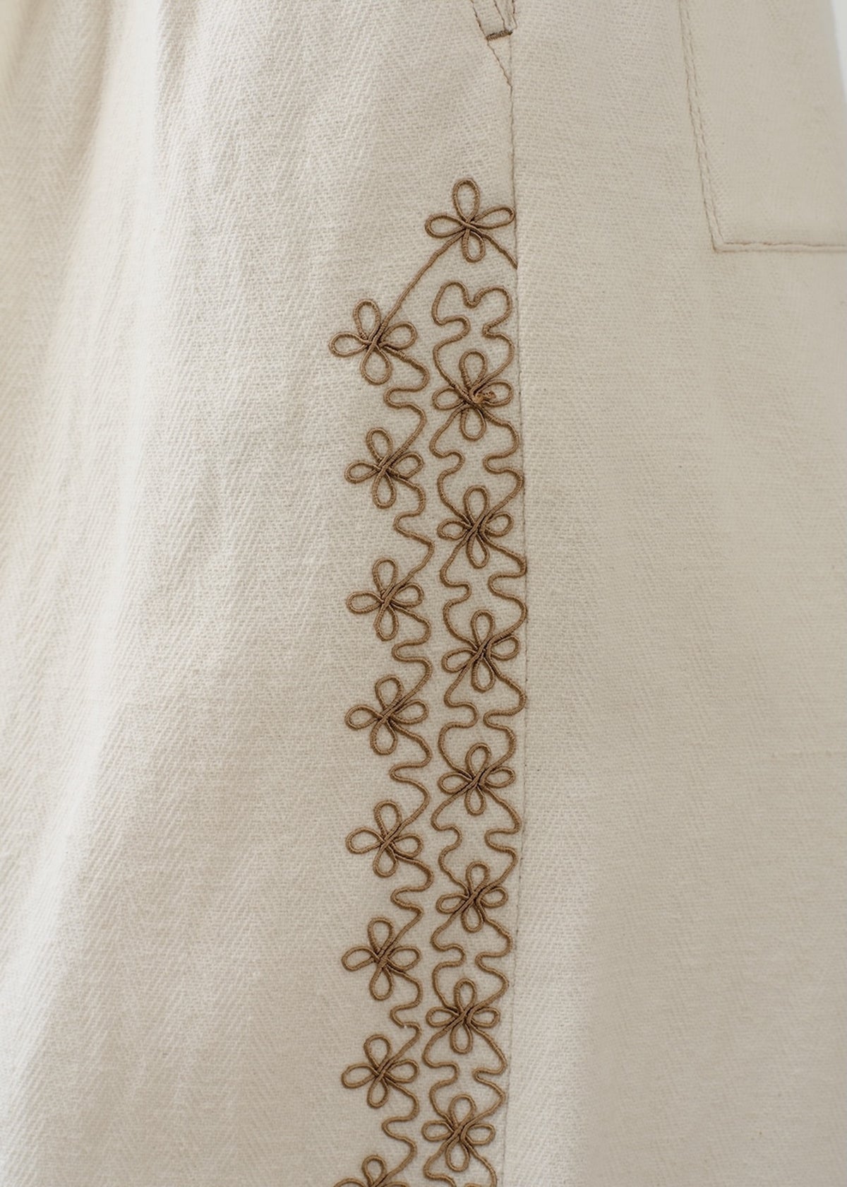 【9/10 10時発売】Heavy Cotton Jacquard Cord Embroidery Pants