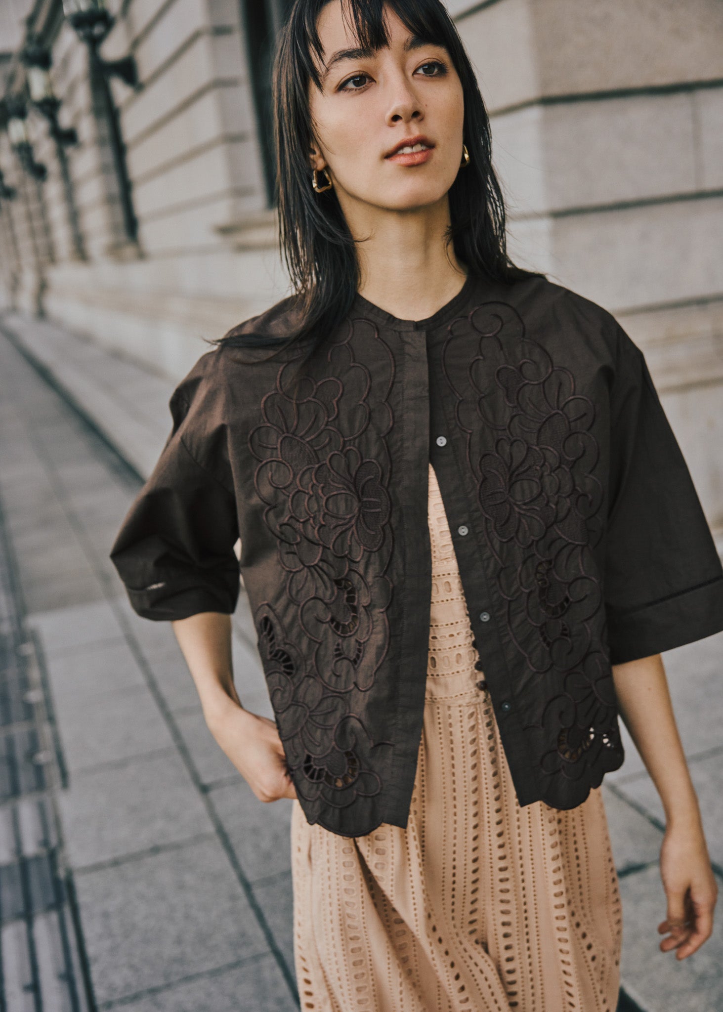 Stripe Cutwork All In One