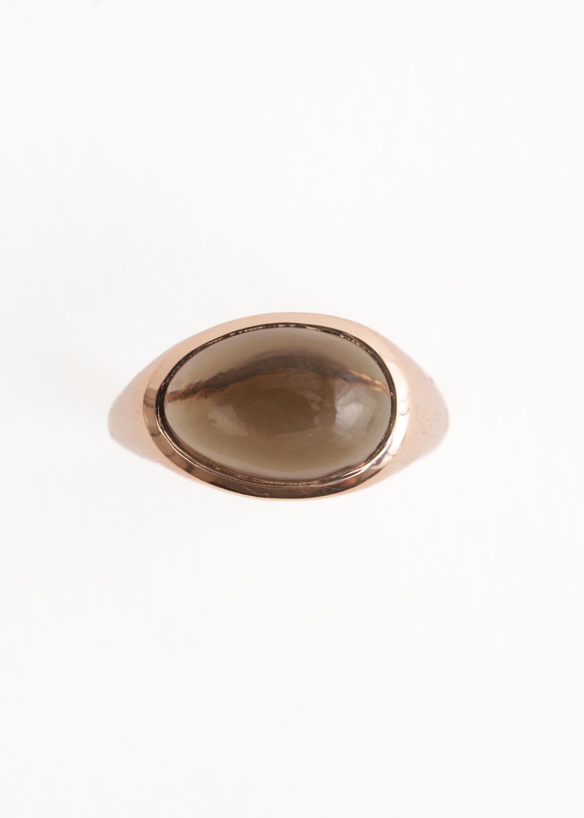 【10/28 10時発売】Jaipur Rose Cabochon Signet Ring Smoky Quartz
