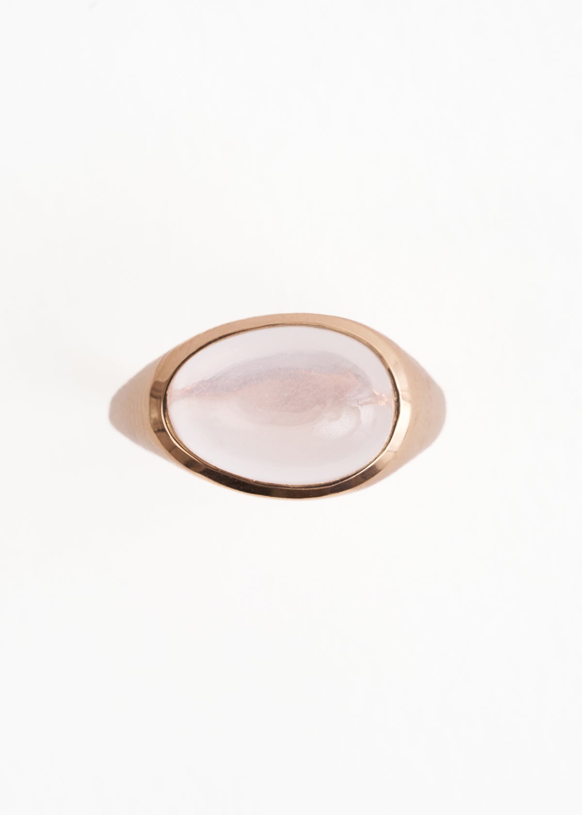 【10/28 10時発売】Jaipur Rose Cabochon Signet Ring Rose Quartz