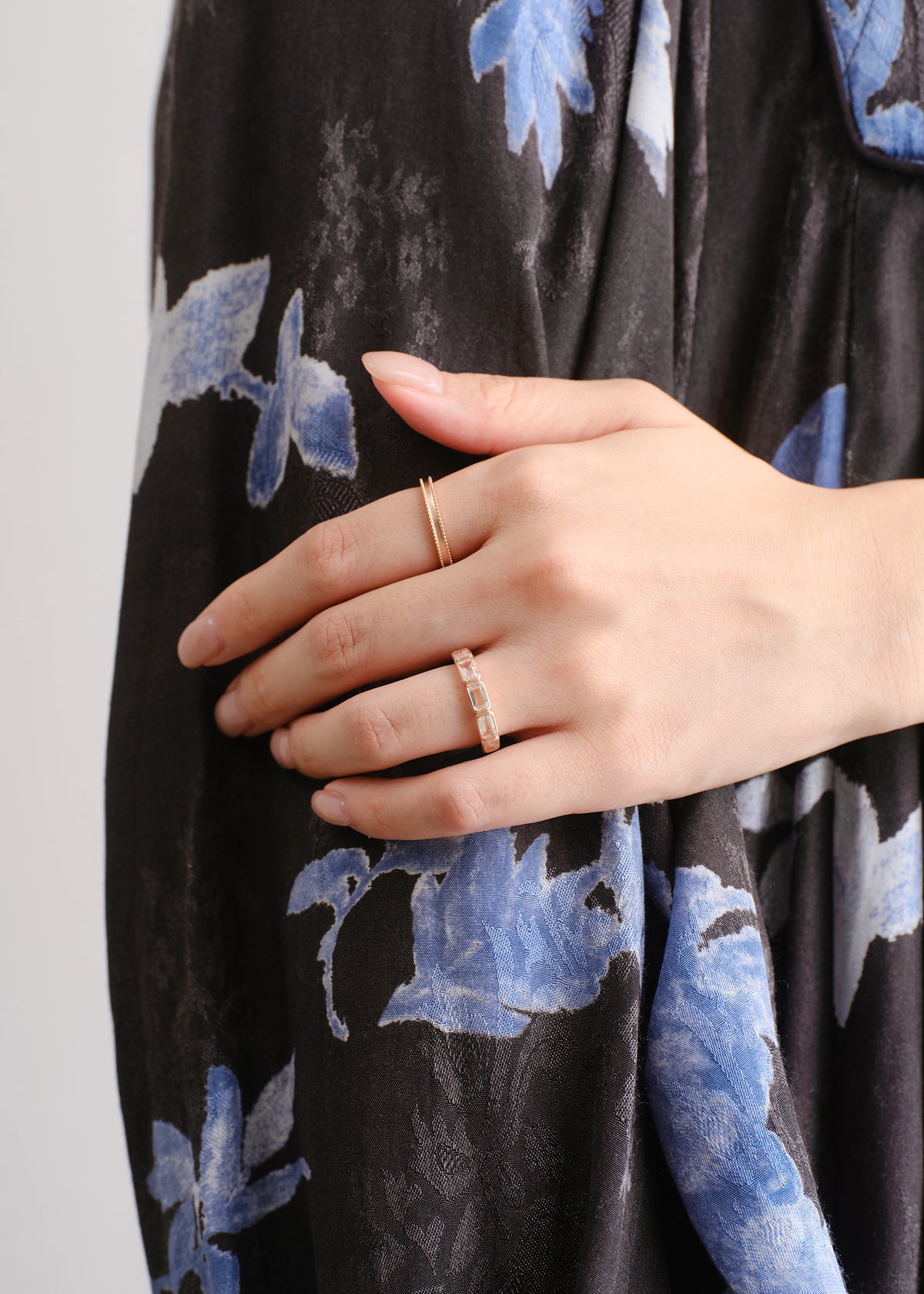 【10/28 10時発売】Jaipur Rose Milgrain Stacking Ring Pink Gold
