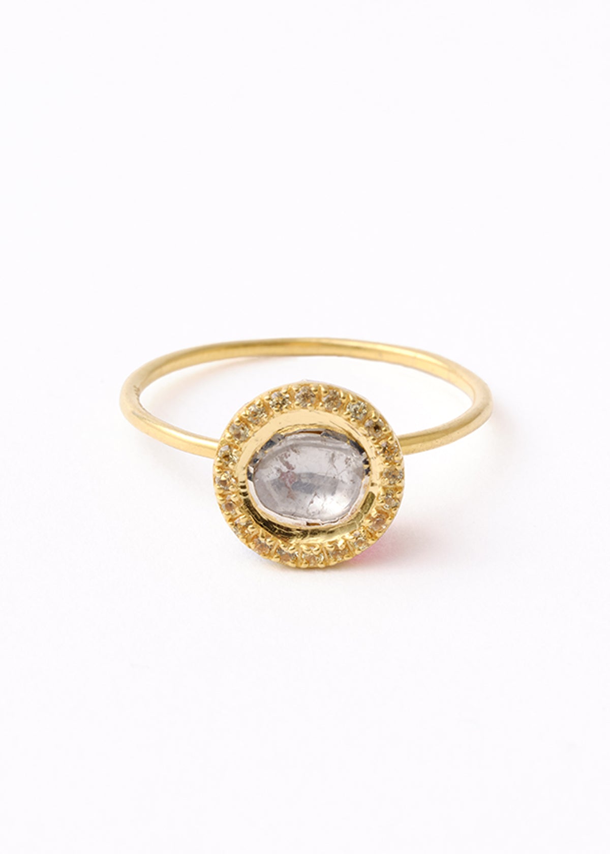 Polki Multi Color Enamel Pave Ring | Pasand by ne Quittez pas 