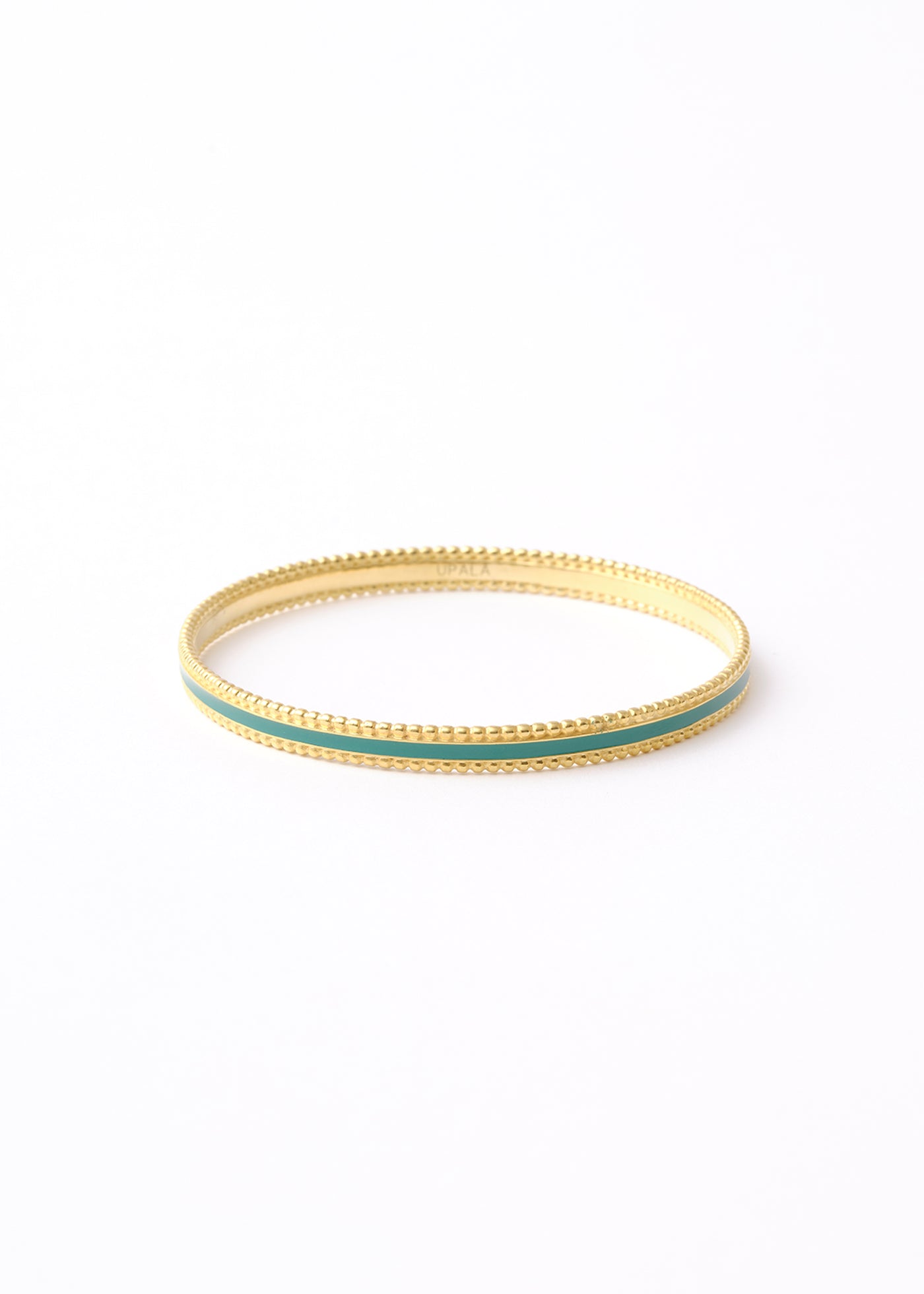 Milgrain Green Enamel Bangle | Pasand by ne Quittez pas | パサン 