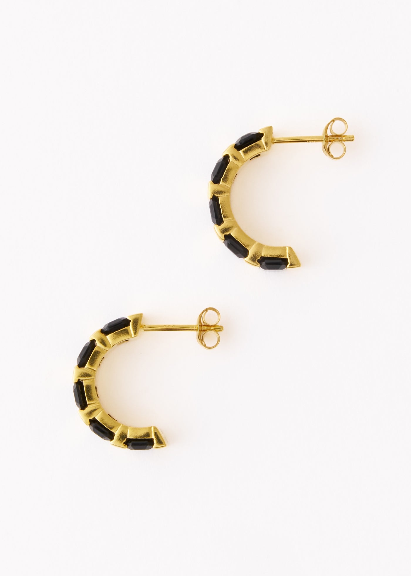 Rectangle Gem Mini Hoop Pierce