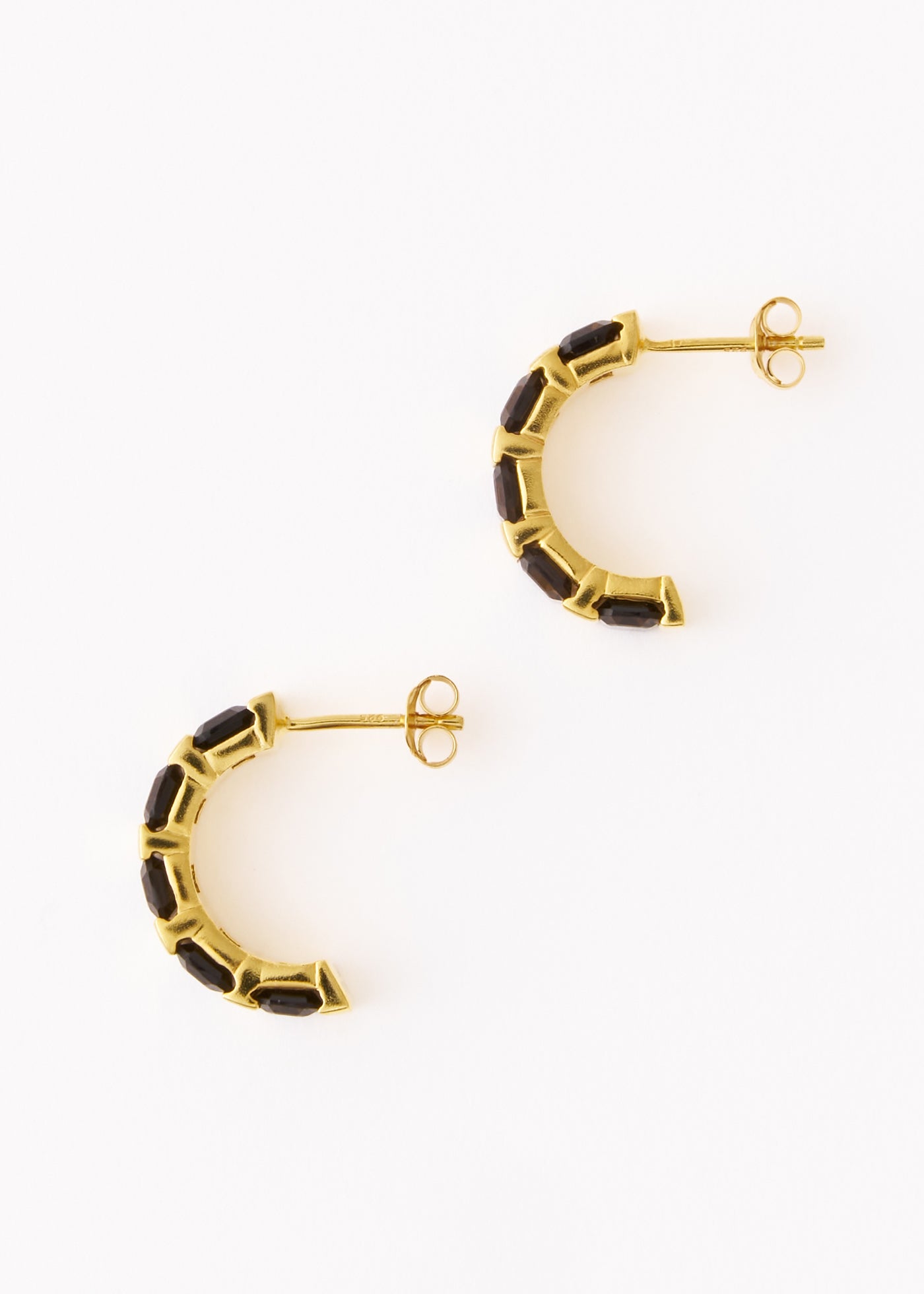 Rectangle Gem Mini Hoop Pierce