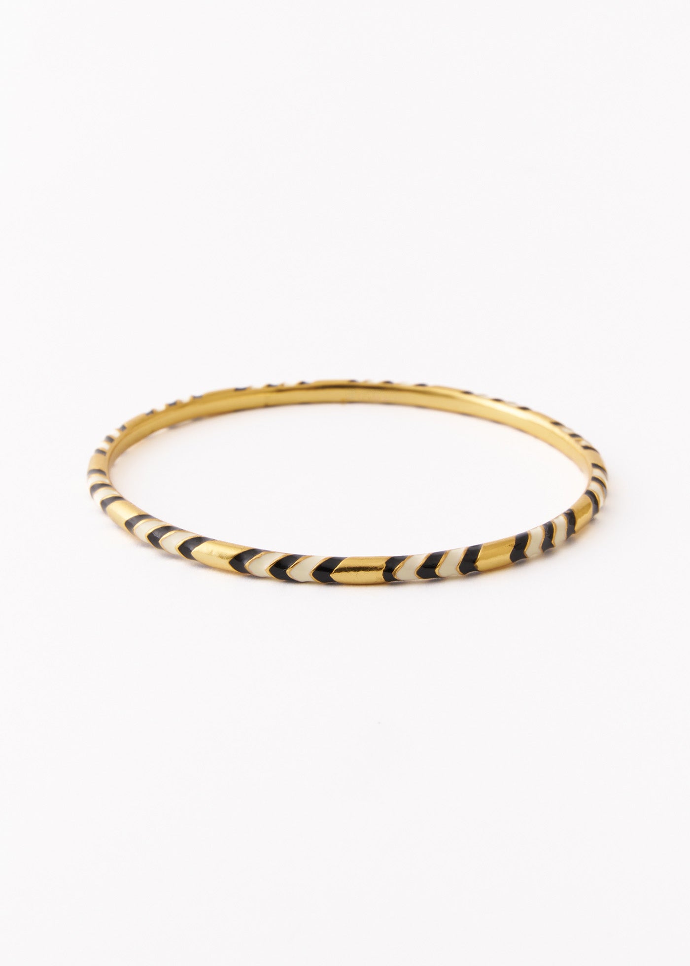 Striped Enamel Bangle