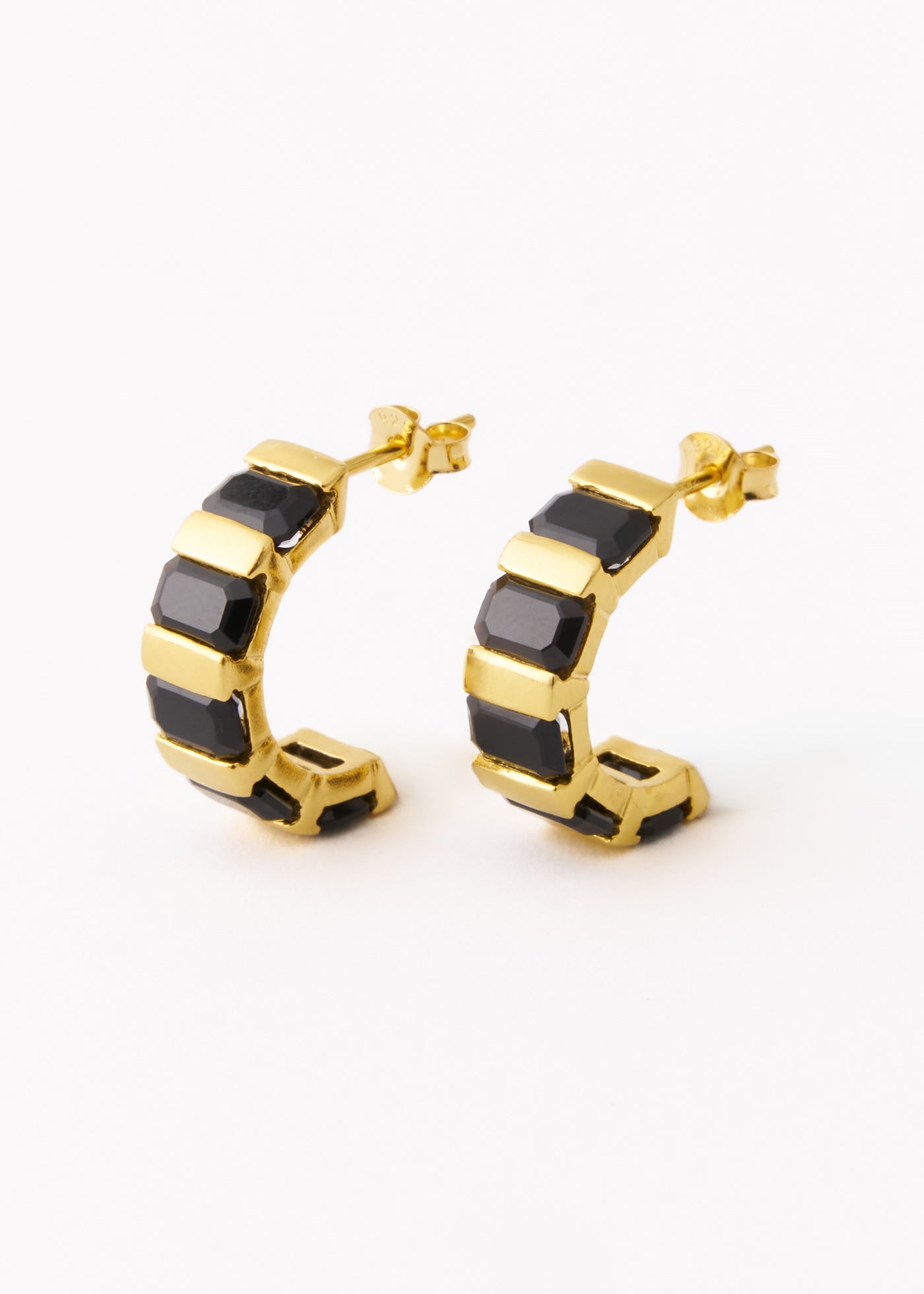 Rectangle Gem Mini Hoop Pierce