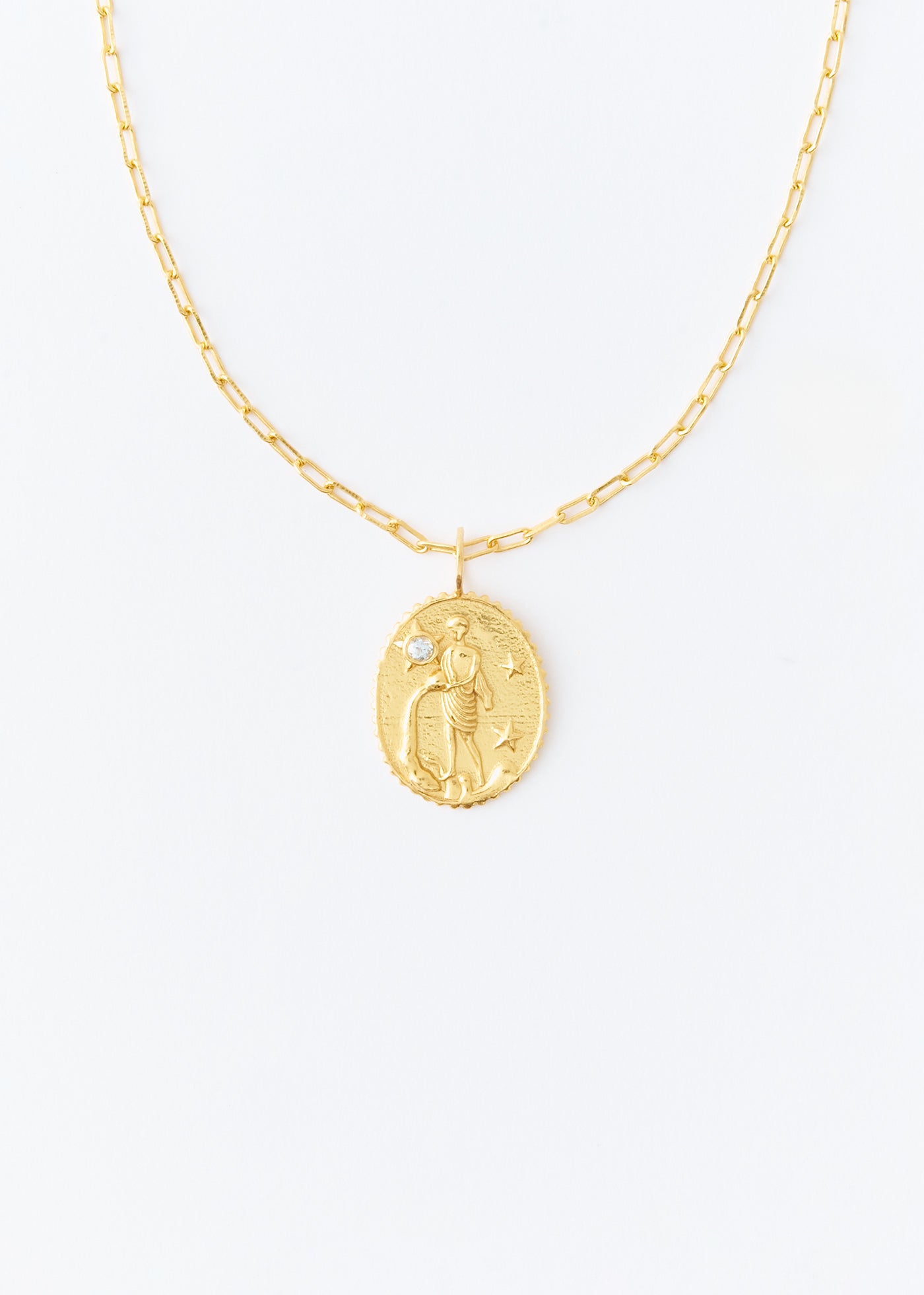 Astro Sign Plate Necklace AQUARIUS - 水瓶座 -