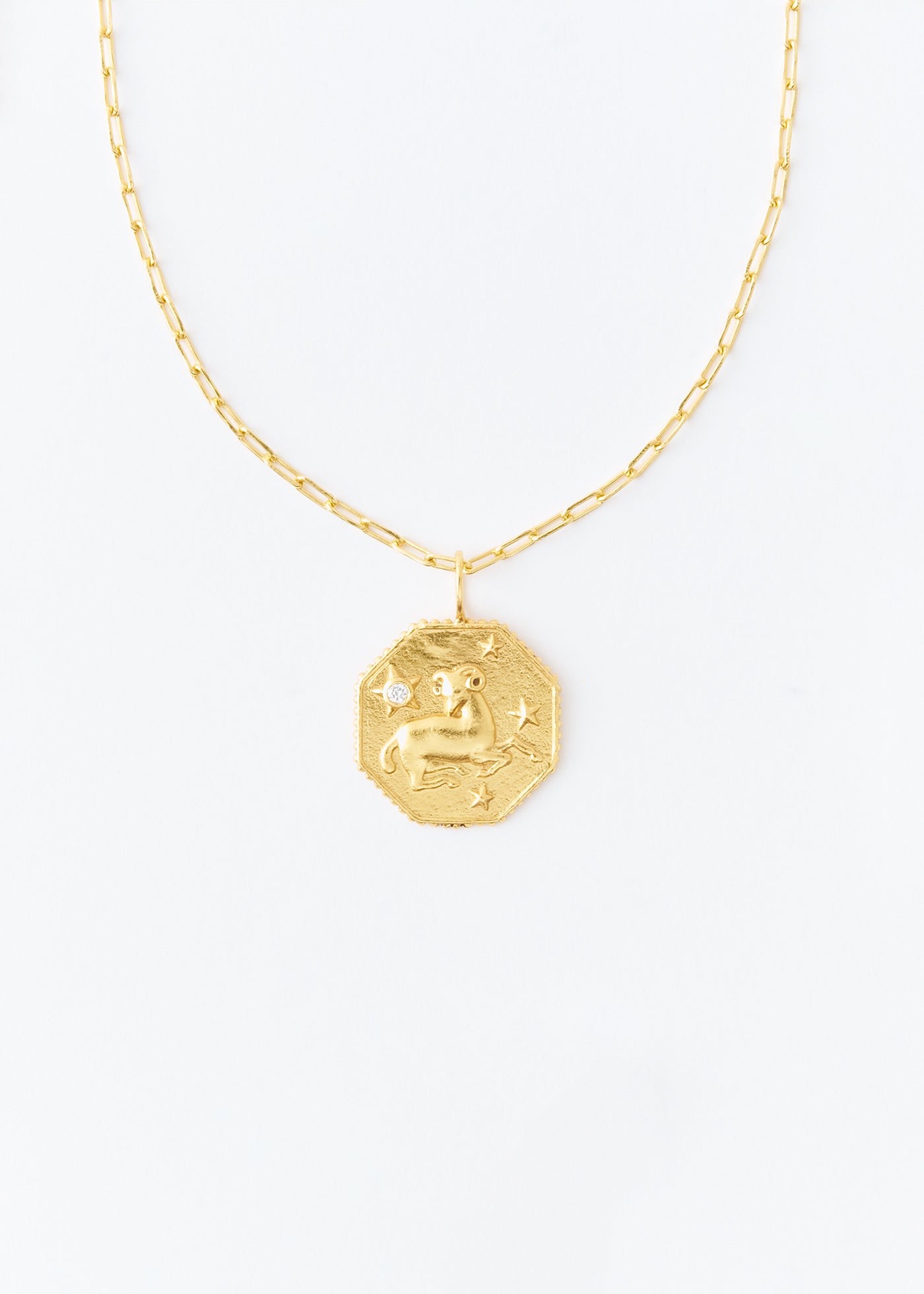 Astro Sign Plate Necklace ARIES - 牡羊座 -