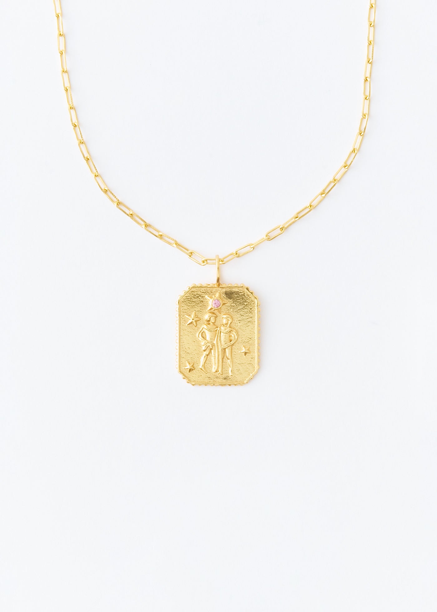 Astro Sign Plate Necklace GEMINI - 双子座 -