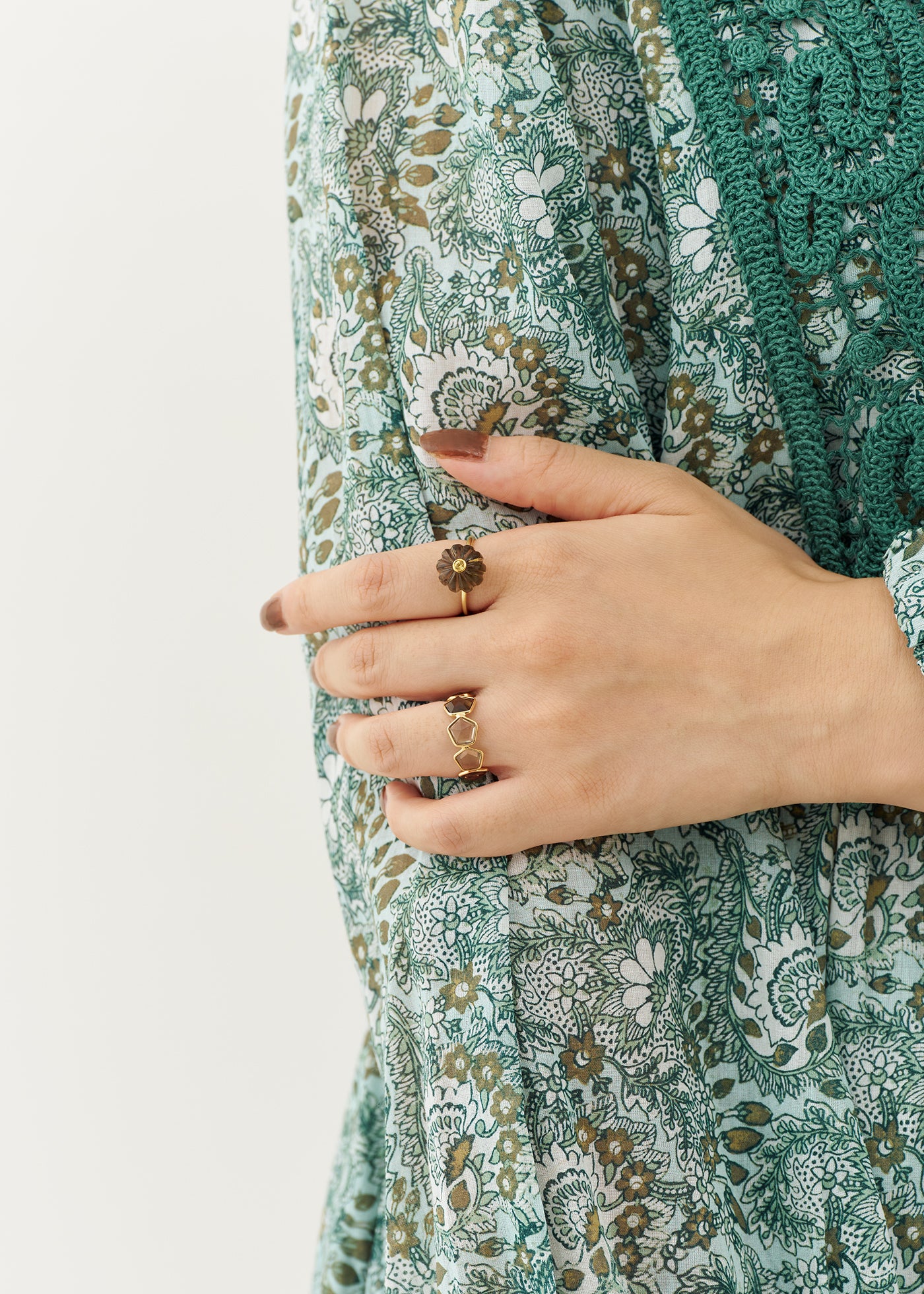 Pumpkin Ring Smoky Quartz