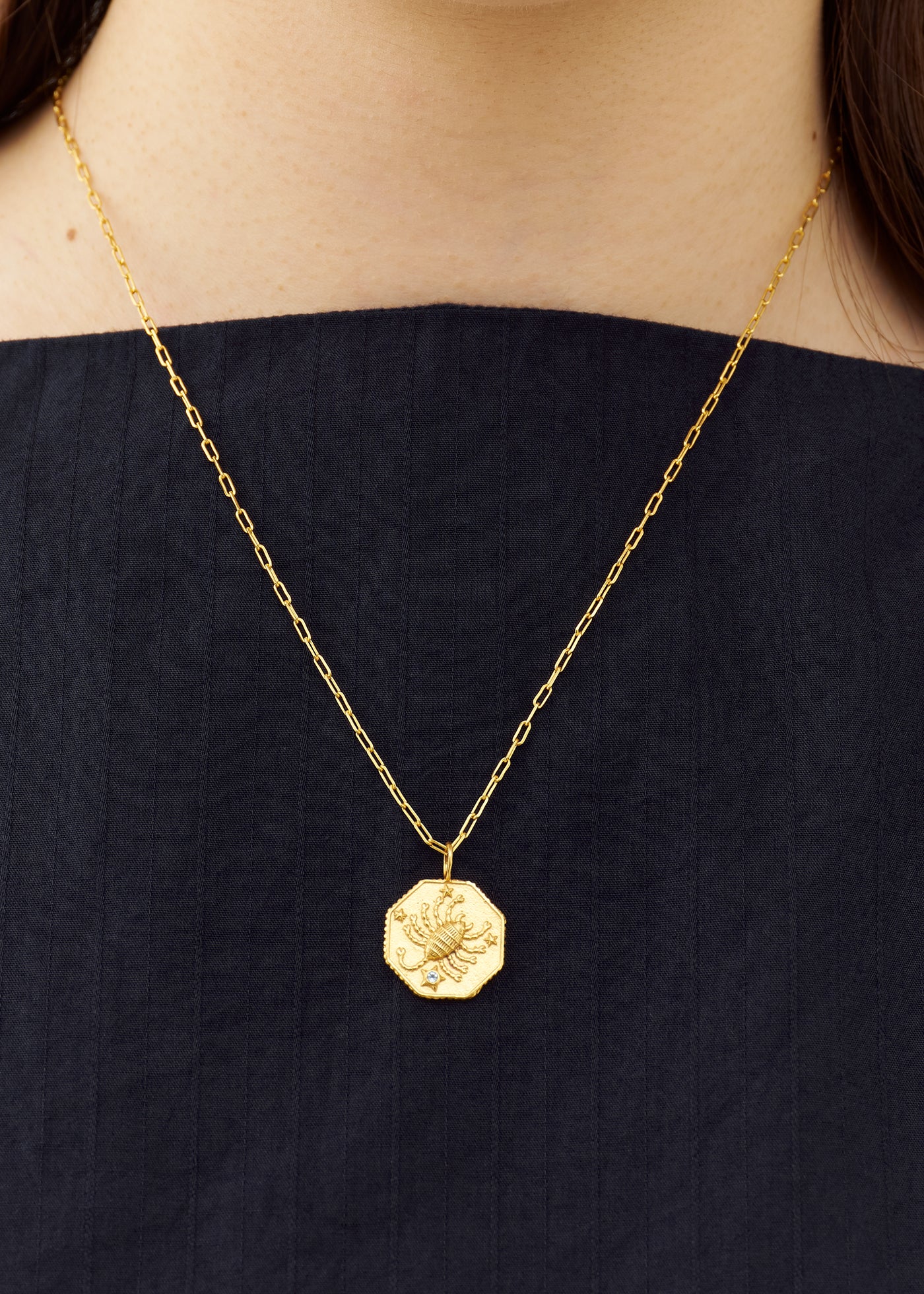 Astro Sign Plate Necklace SCORPIO - 蠍座 -