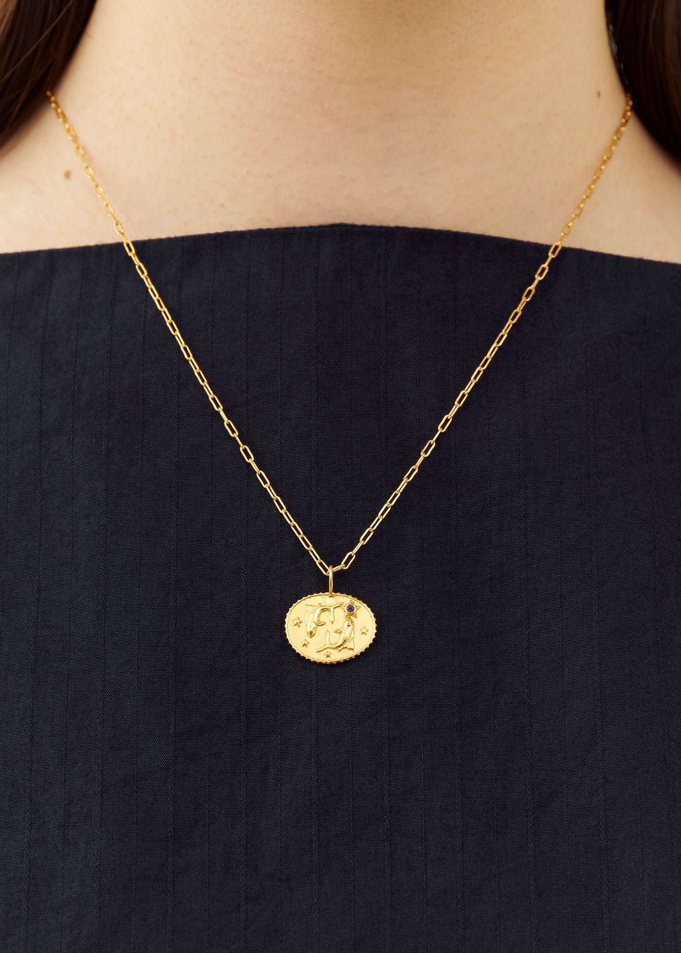 【12/10 10時発売】Astro Sign Plate Necklace PISCES - 魚座 -