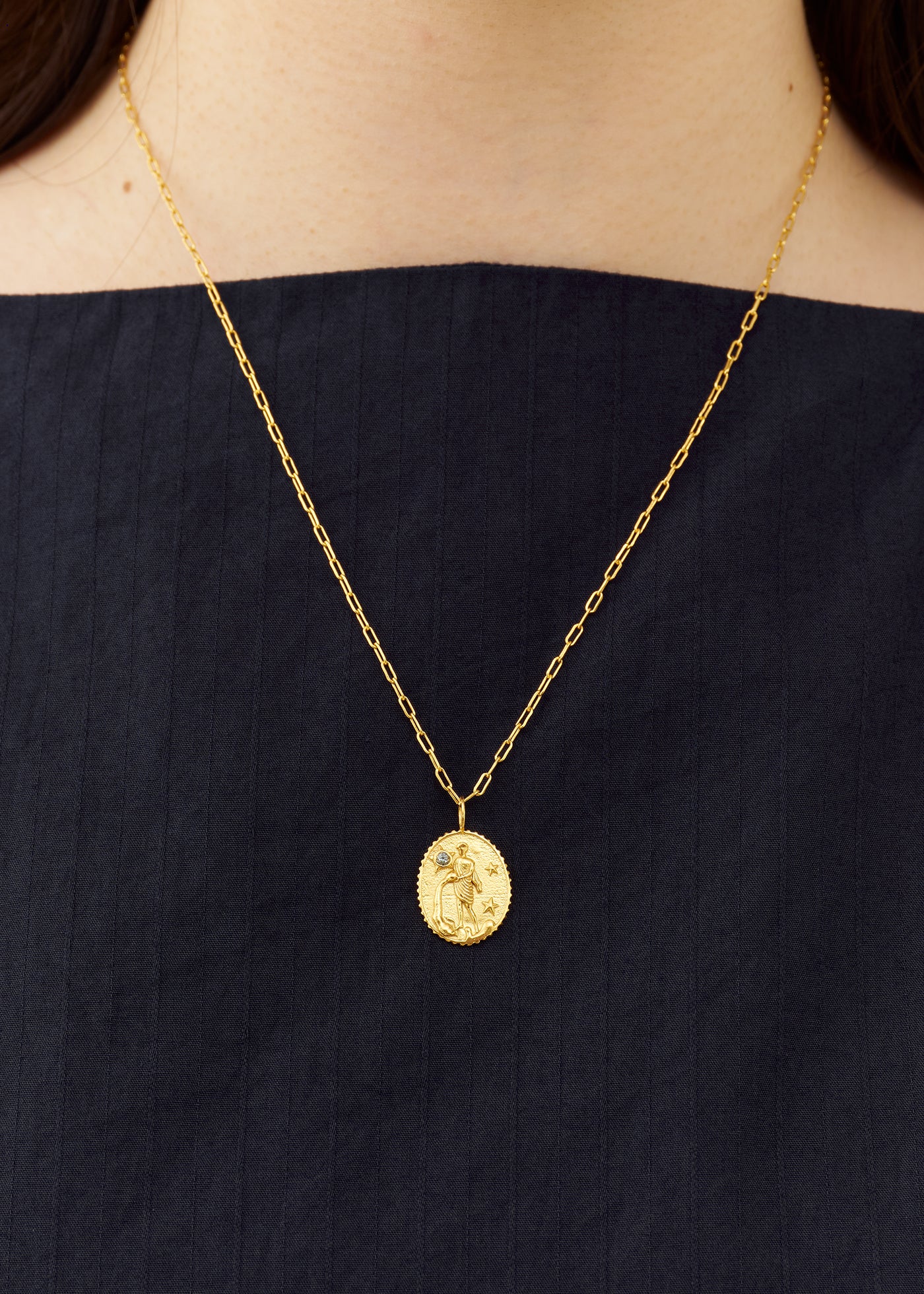 Astro Sign Plate Necklace AQUARIUS - 水瓶座 -