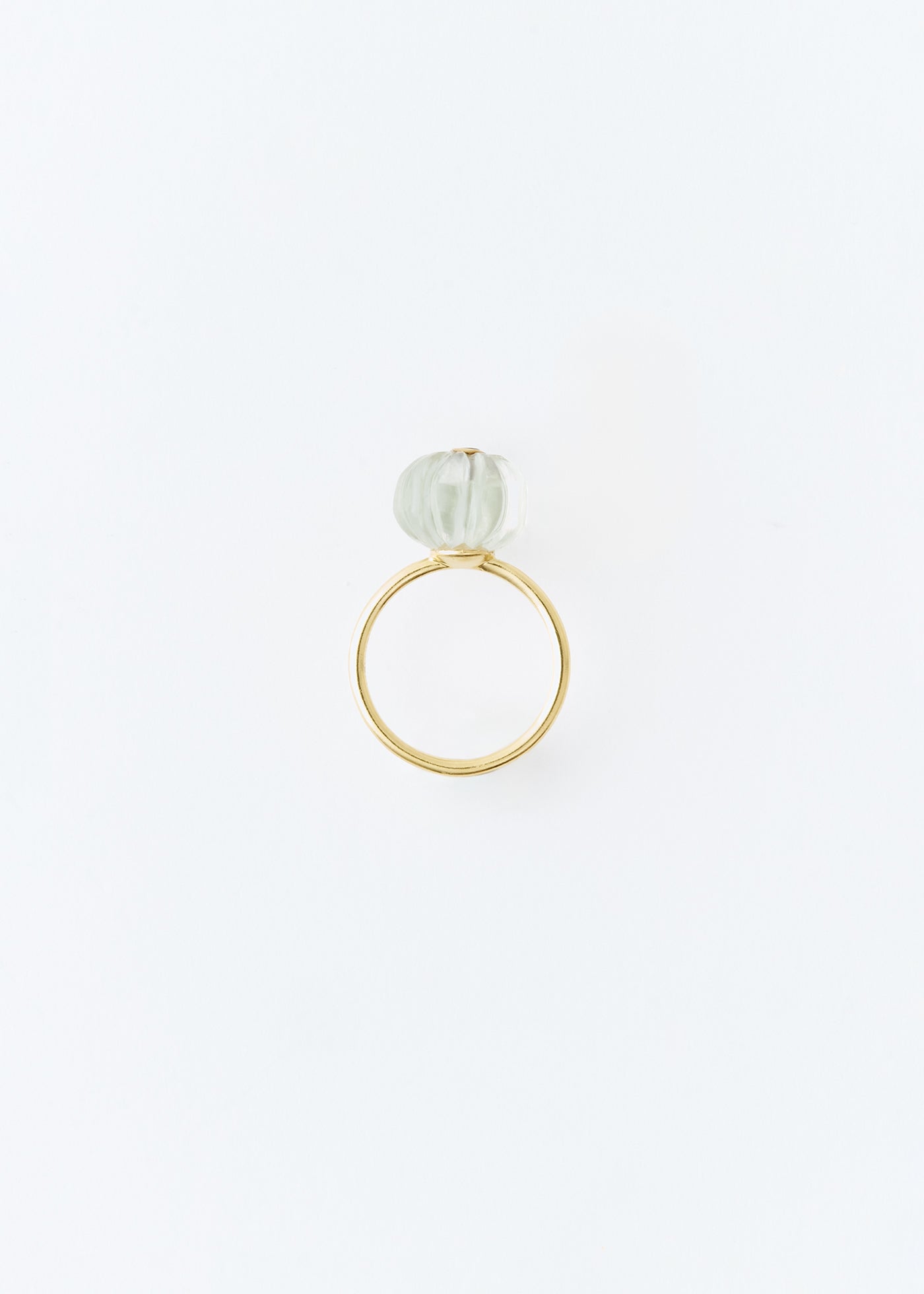 Pumpkin Ring Green Quartz